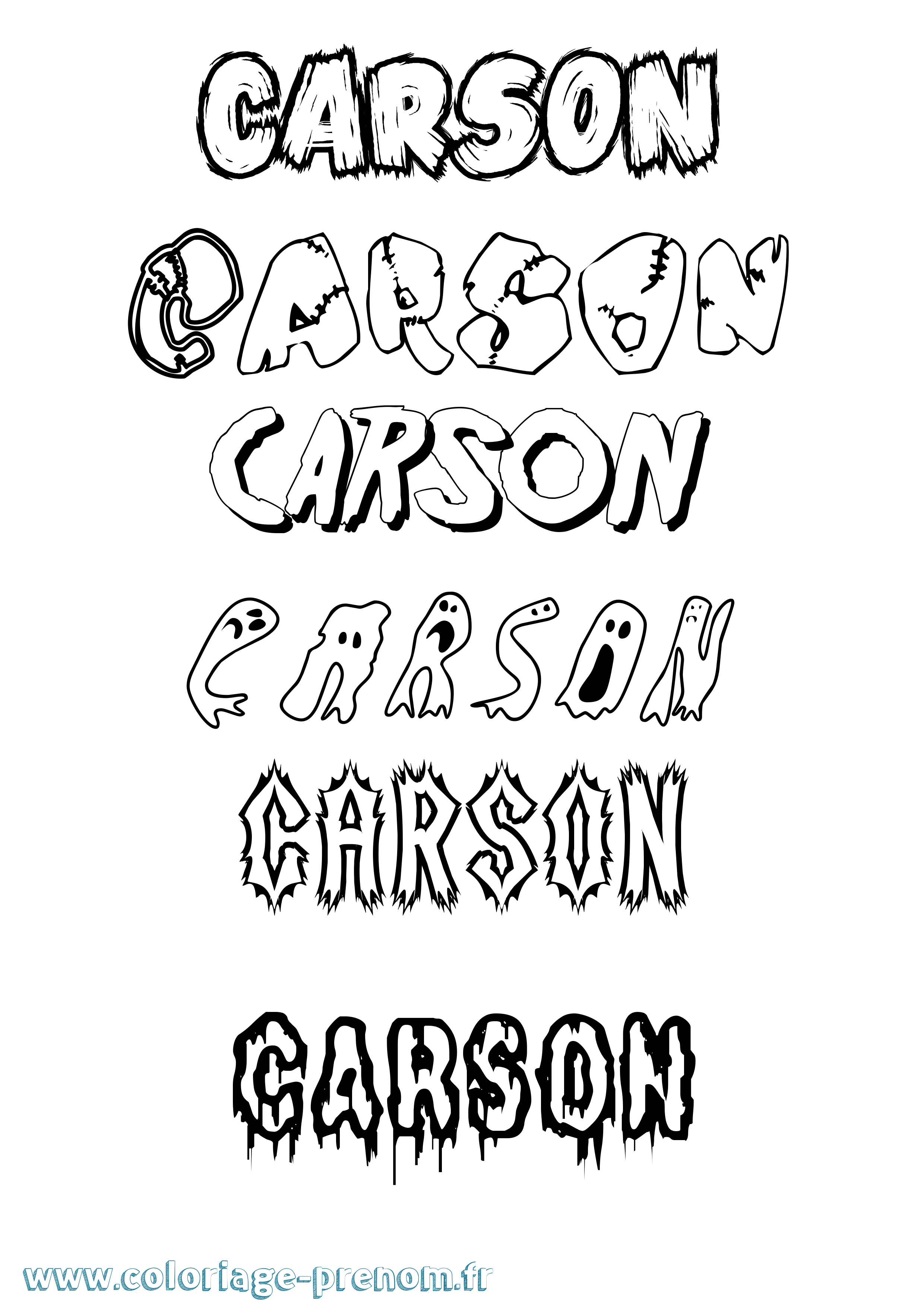 Coloriage prénom Carson Frisson