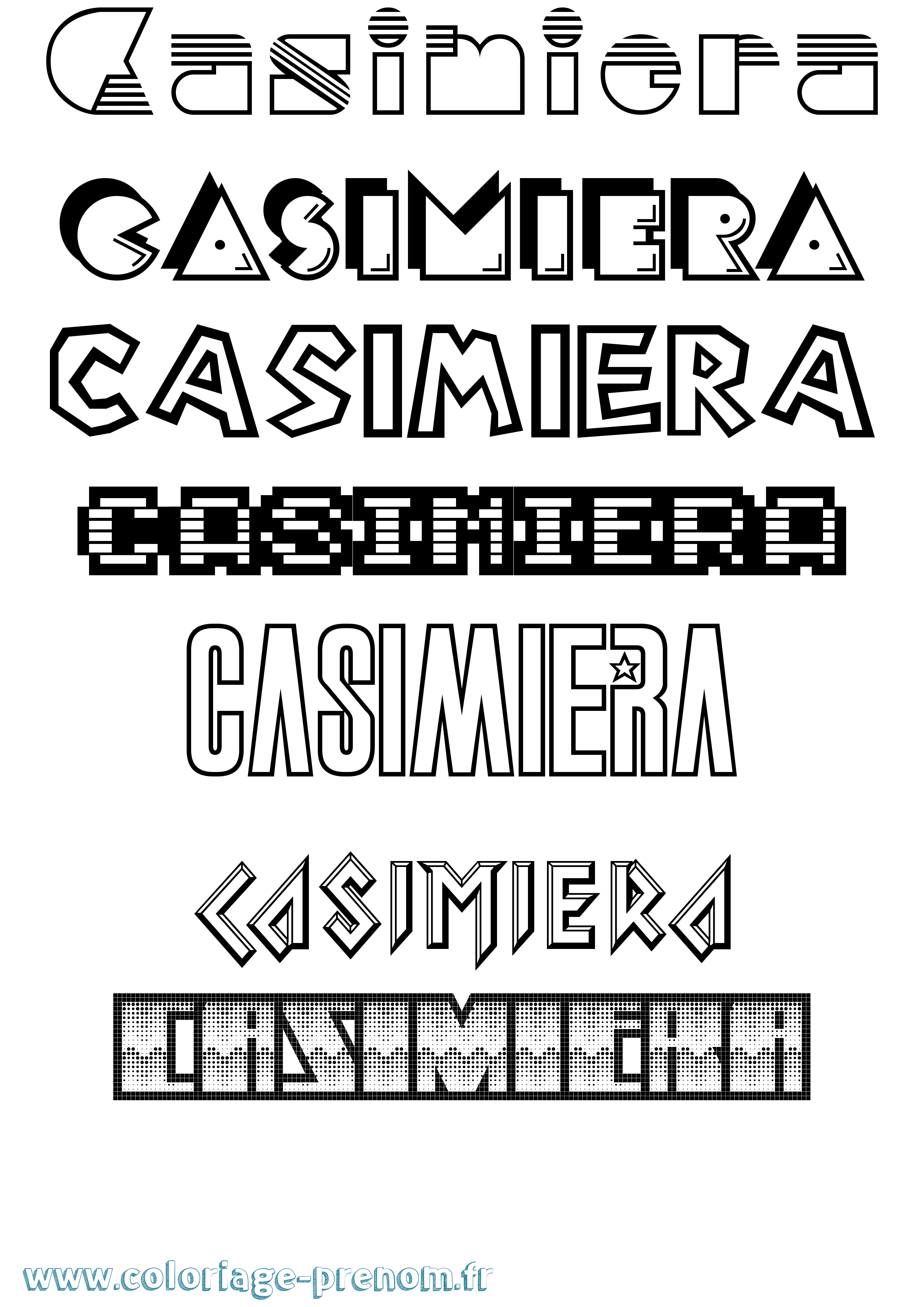 Coloriage prénom Casimiera Jeux Vidéos