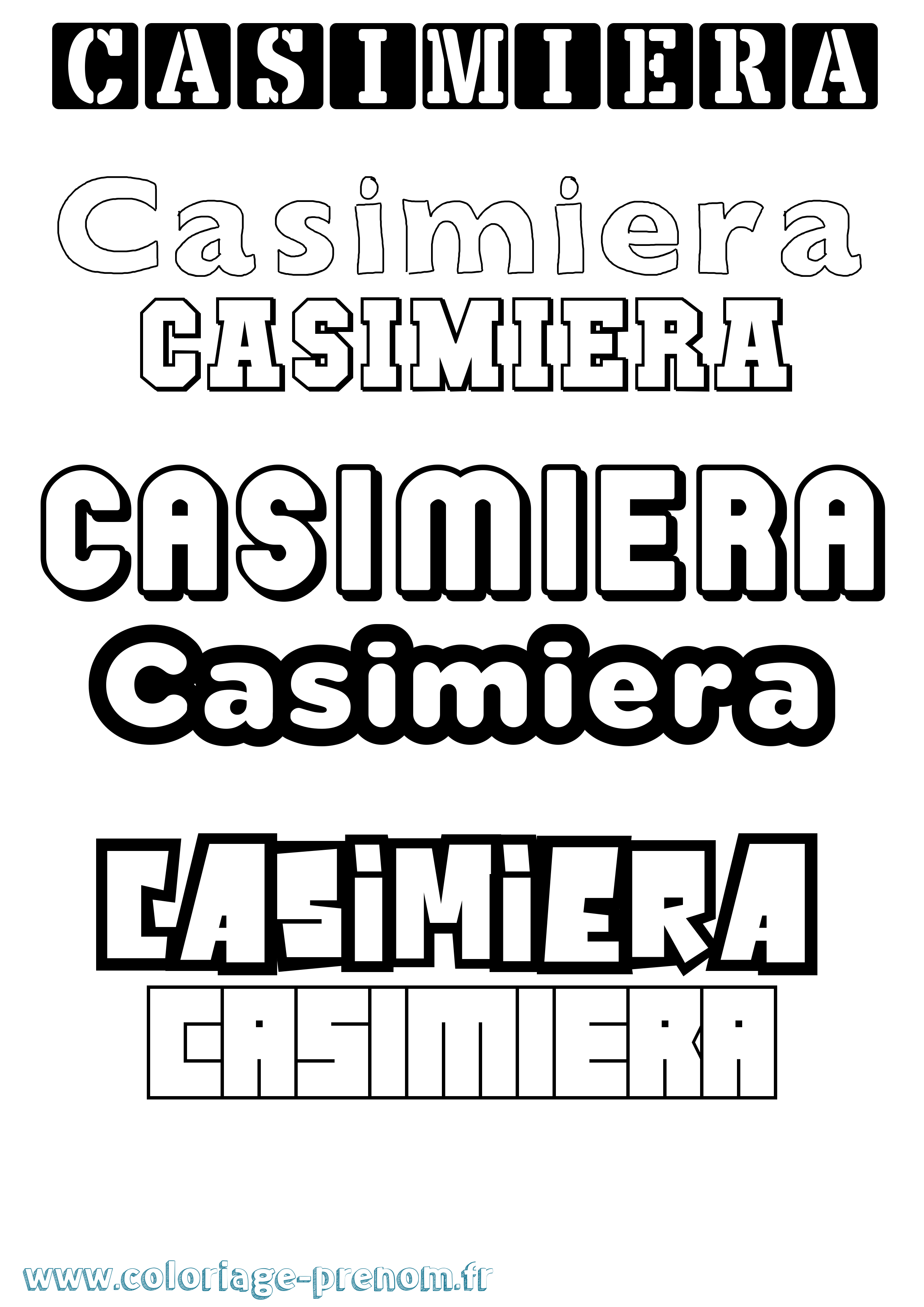 Coloriage prénom Casimiera Simple