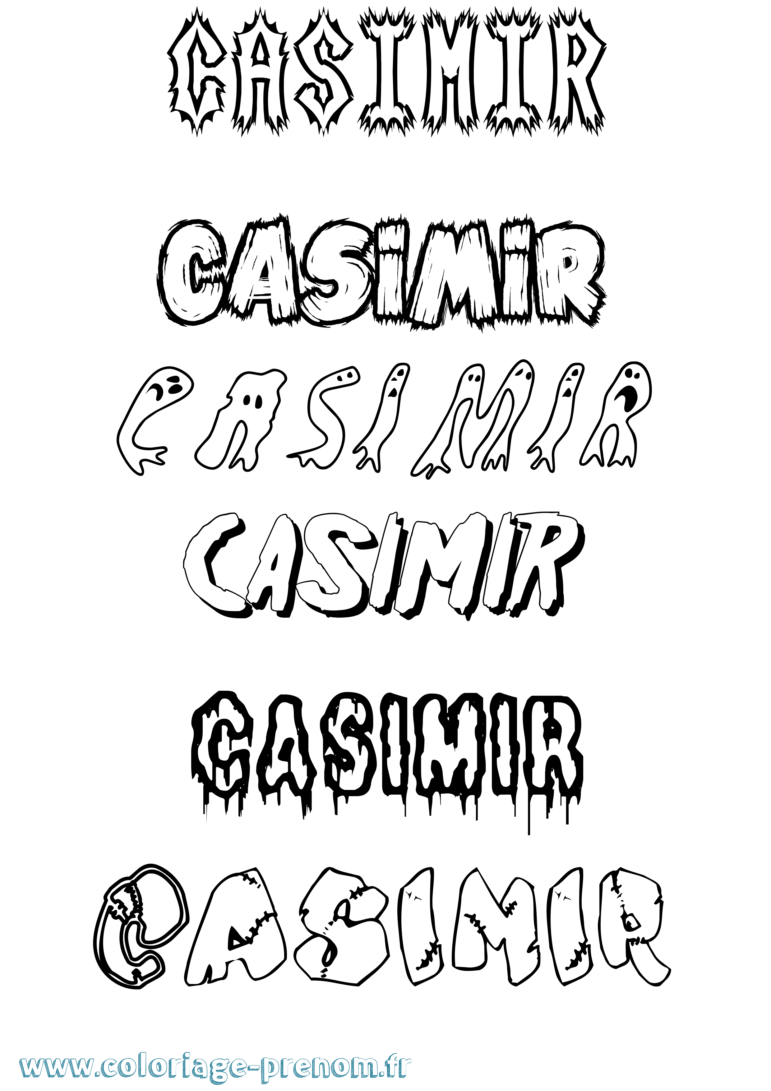 Coloriage prénom Casimir Frisson
