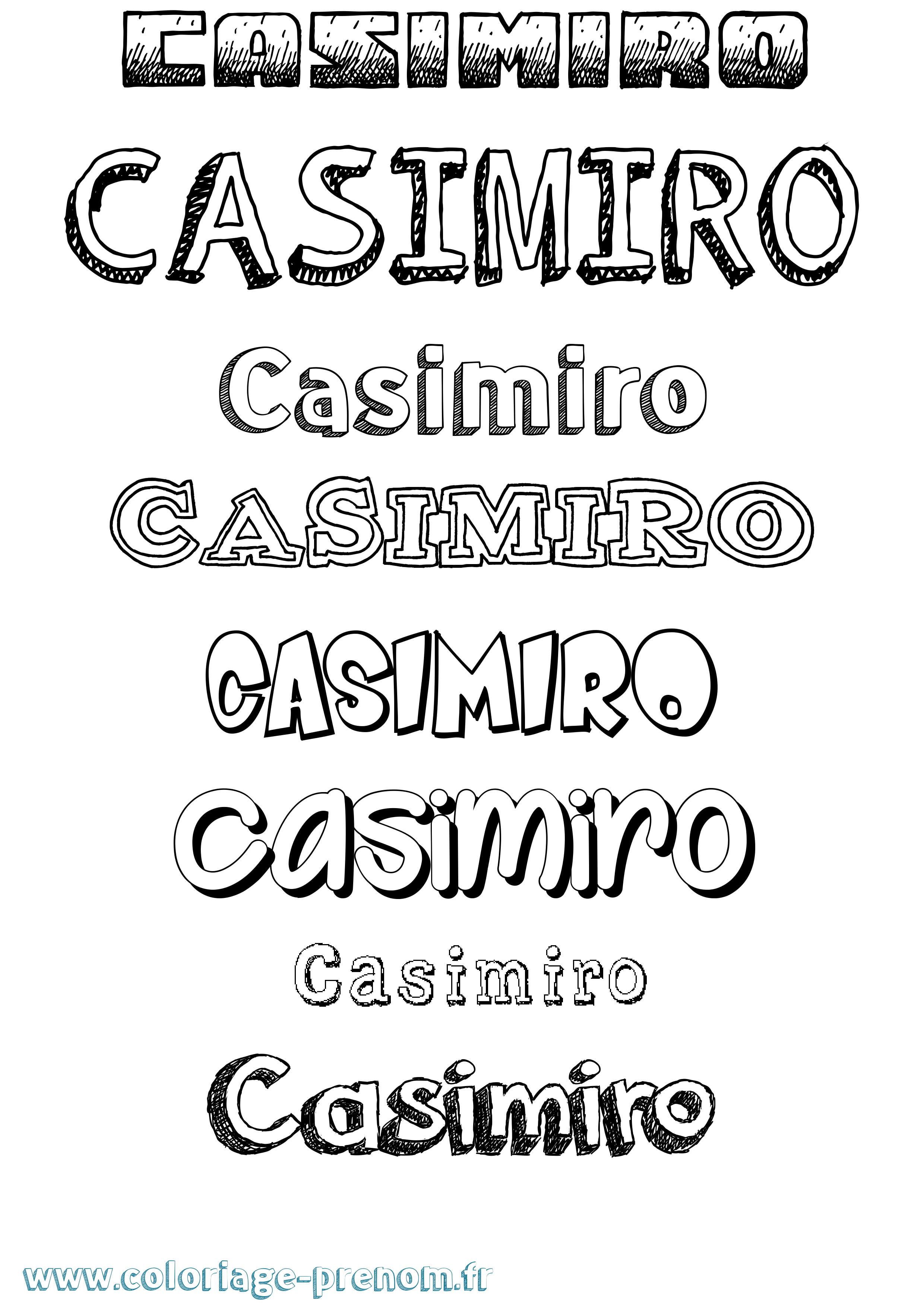Coloriage Casimiro Dessiné Coloriage prénom Casimiro Dessiné