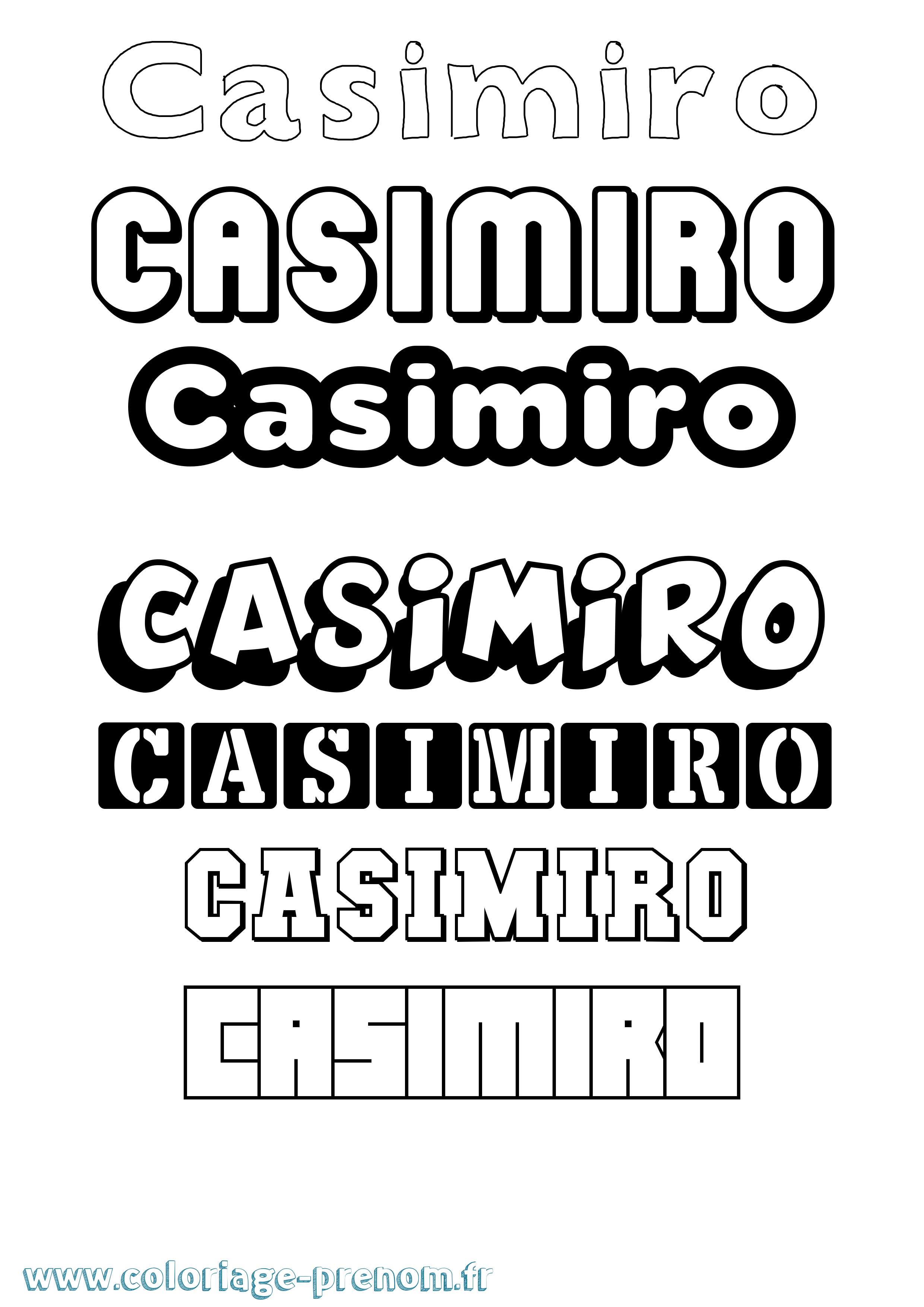 Coloriage Casimiro Simple Coloriage prénom Casimiro Simple