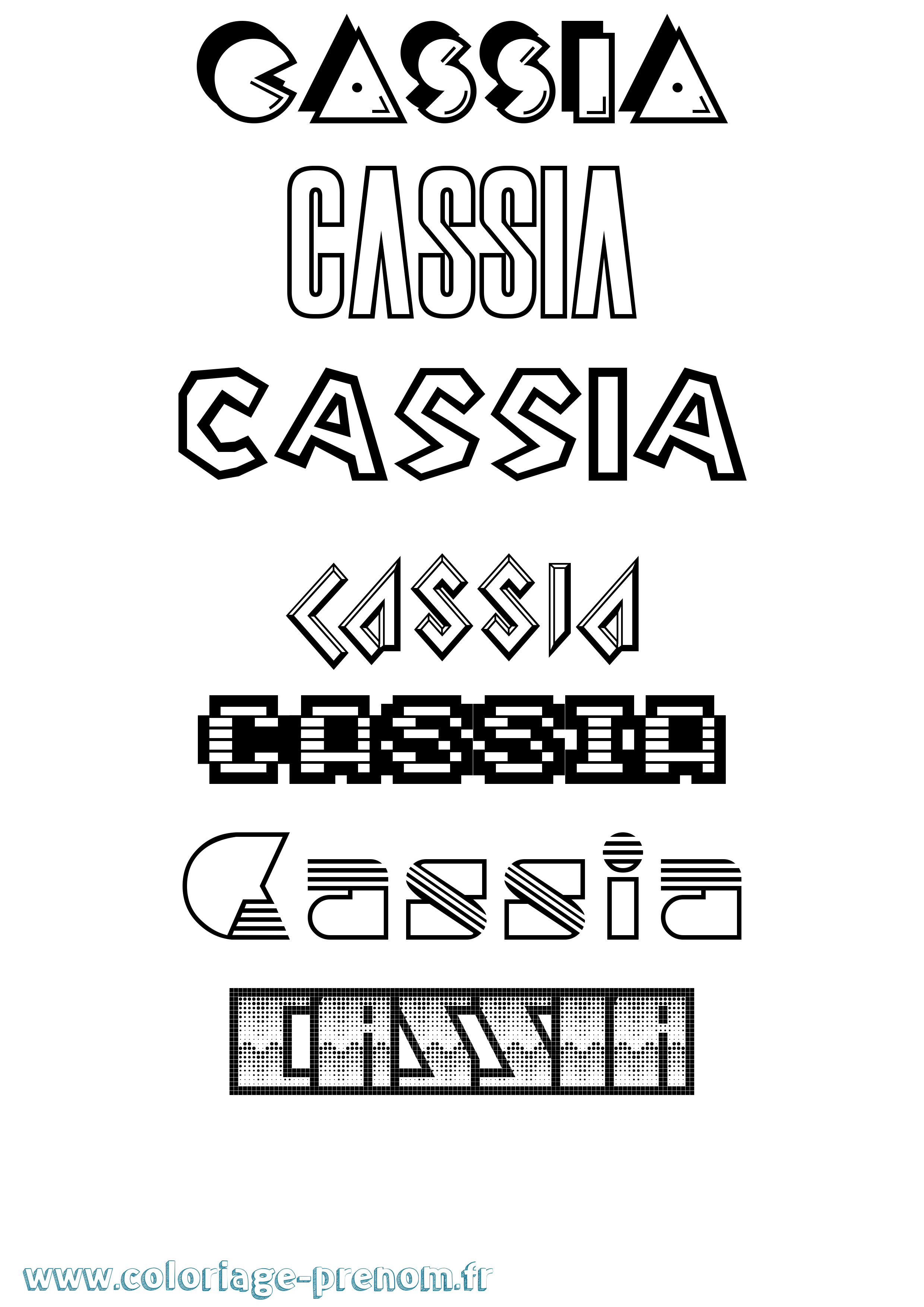 Coloriage Cassia Jeux Vidéos Coloriage prénom Cassia Jeux Vidéos