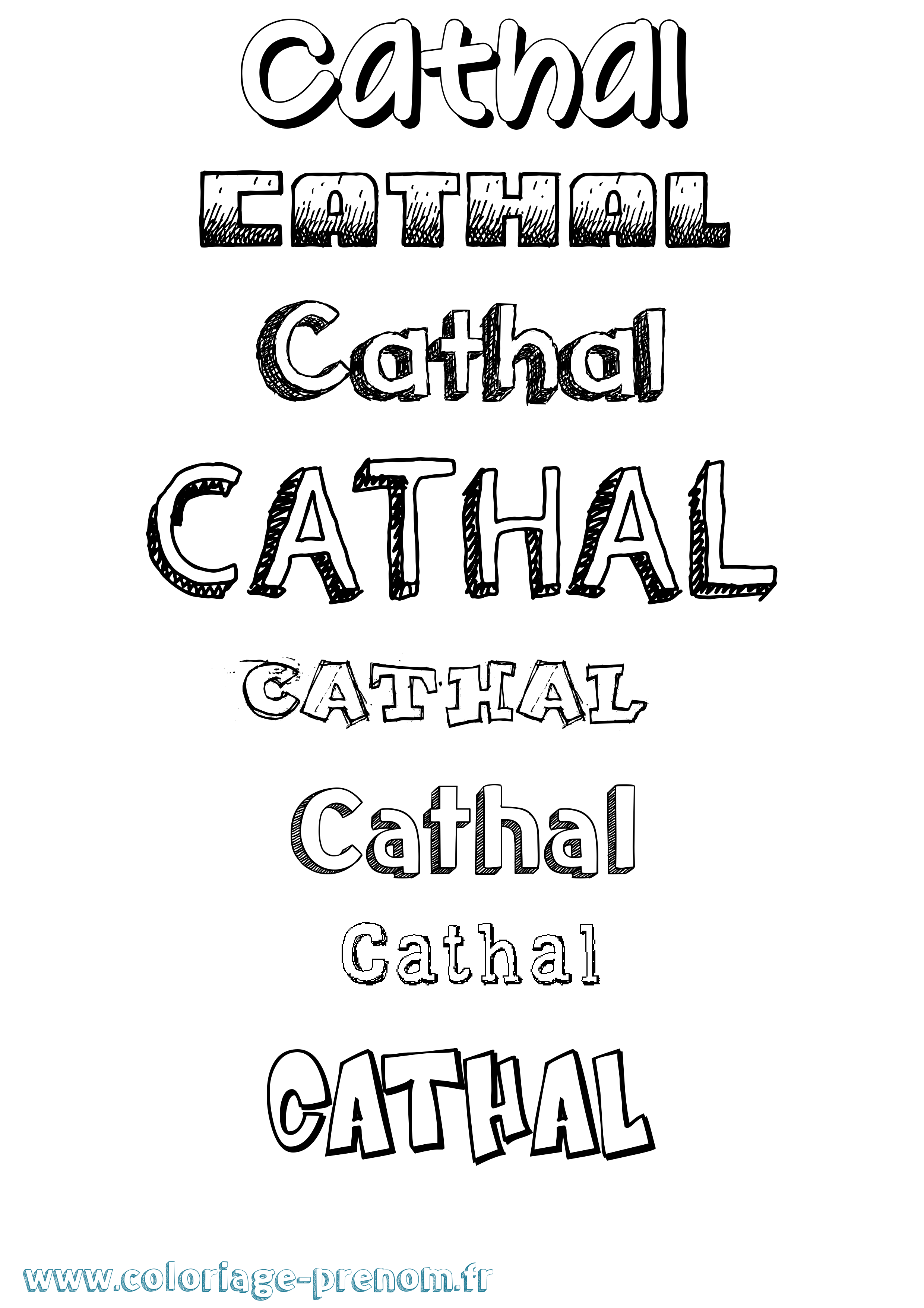 Coloriage prénom Cathal Dessiné