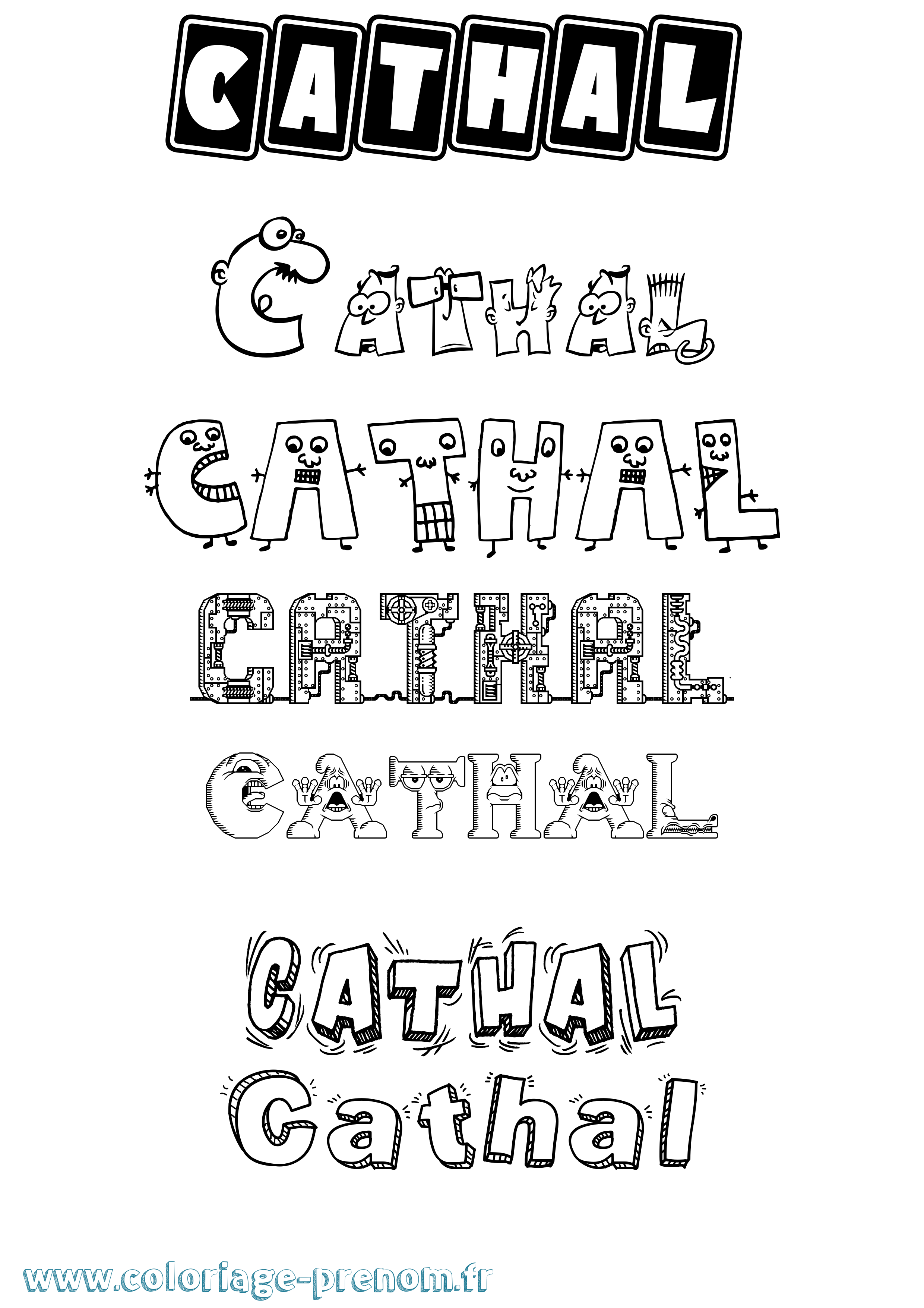 Coloriage prénom Cathal Fun