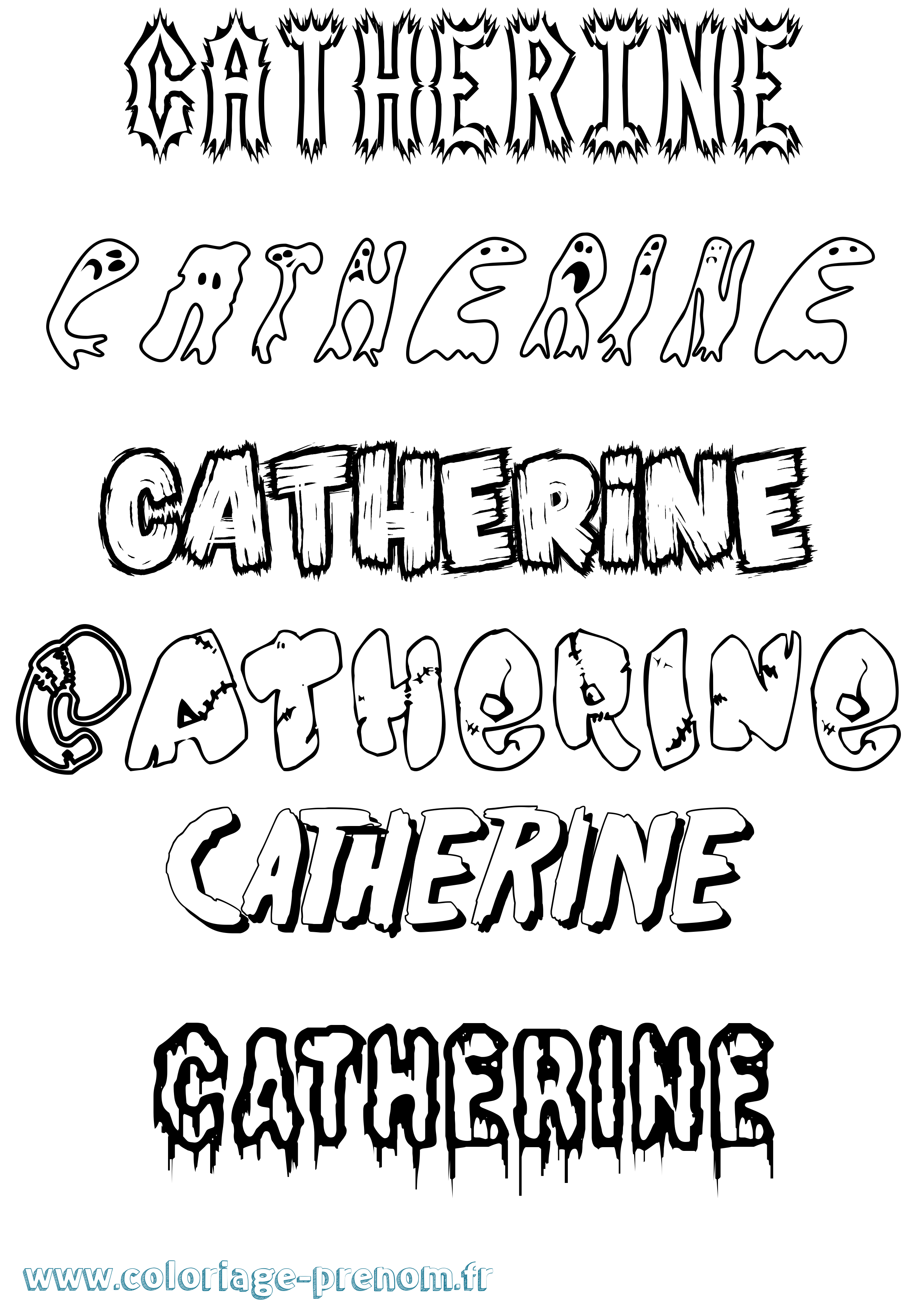 Coloriage prénom Catherine