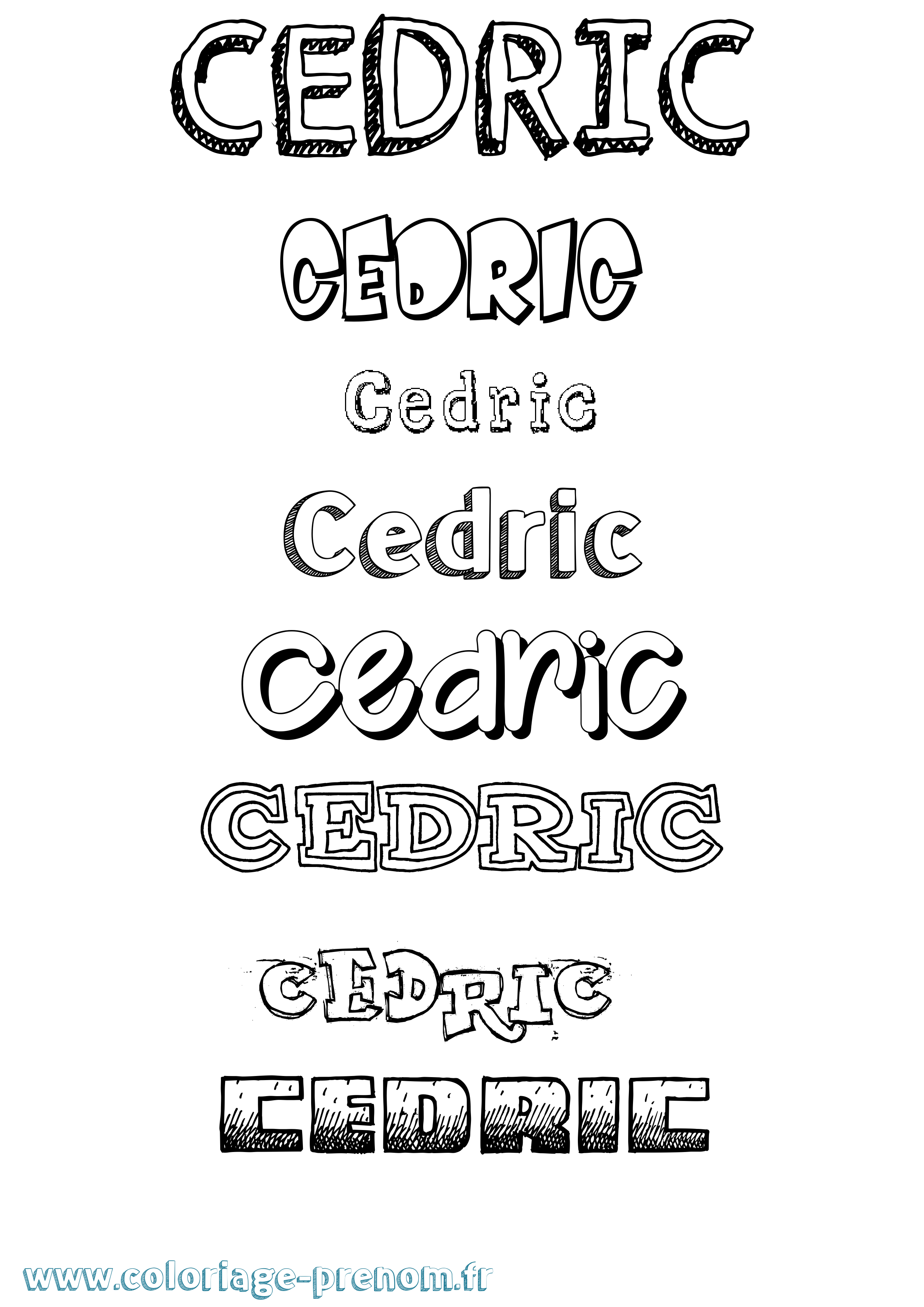 Coloriage prénom Cedric Dessiné