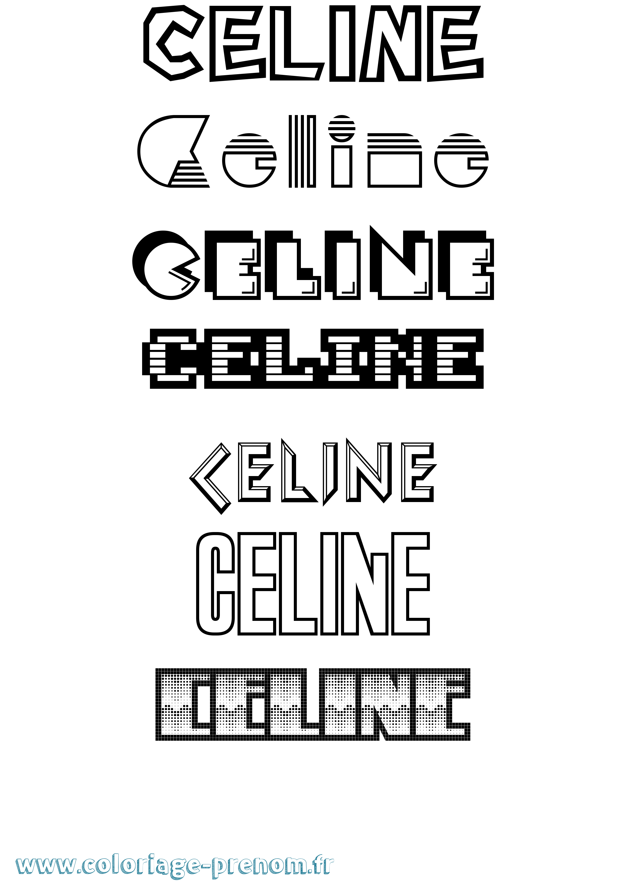 Coloriage prénom Celine