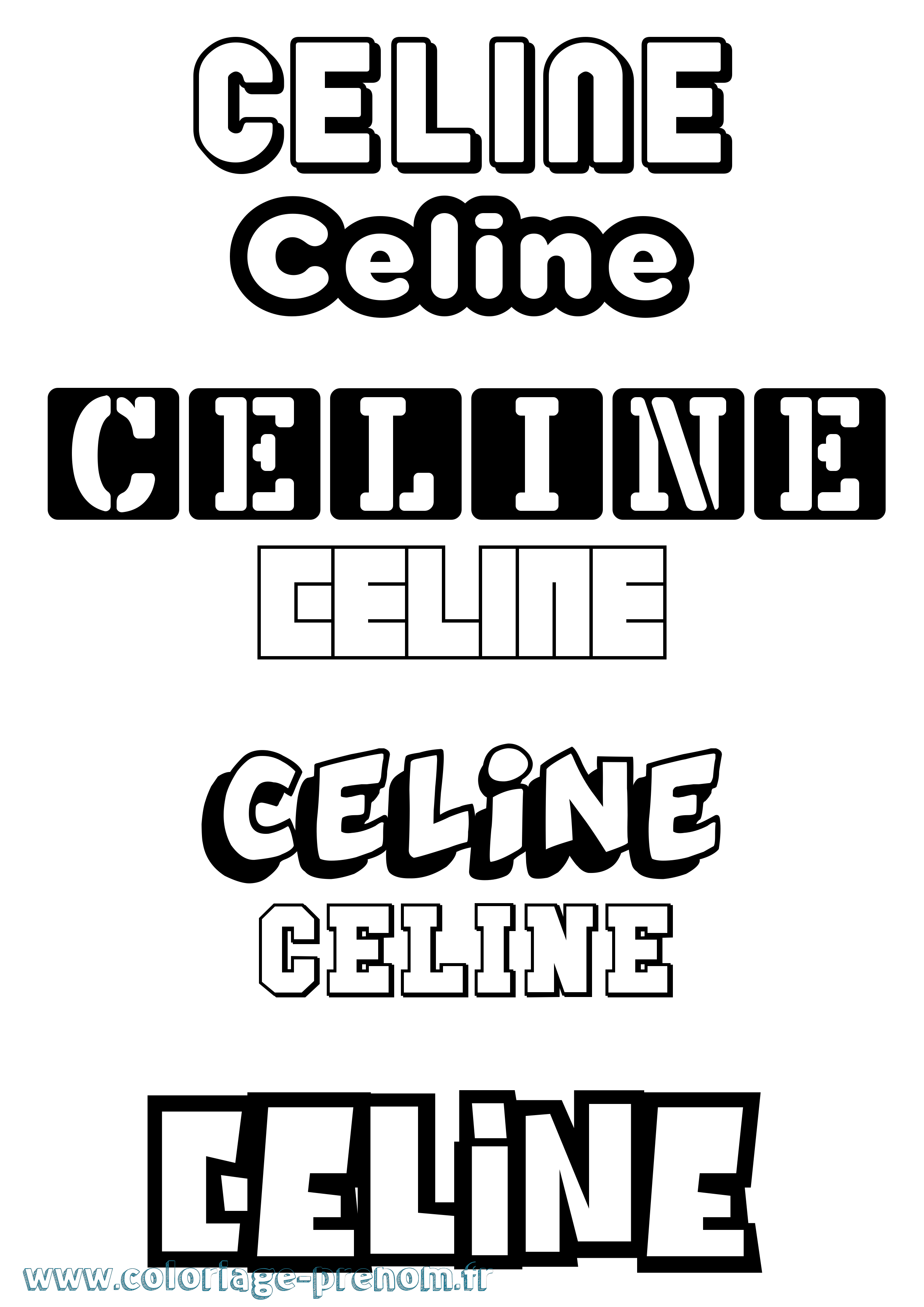 Coloriage Celine Simple Coloriage prénom Celine Simple