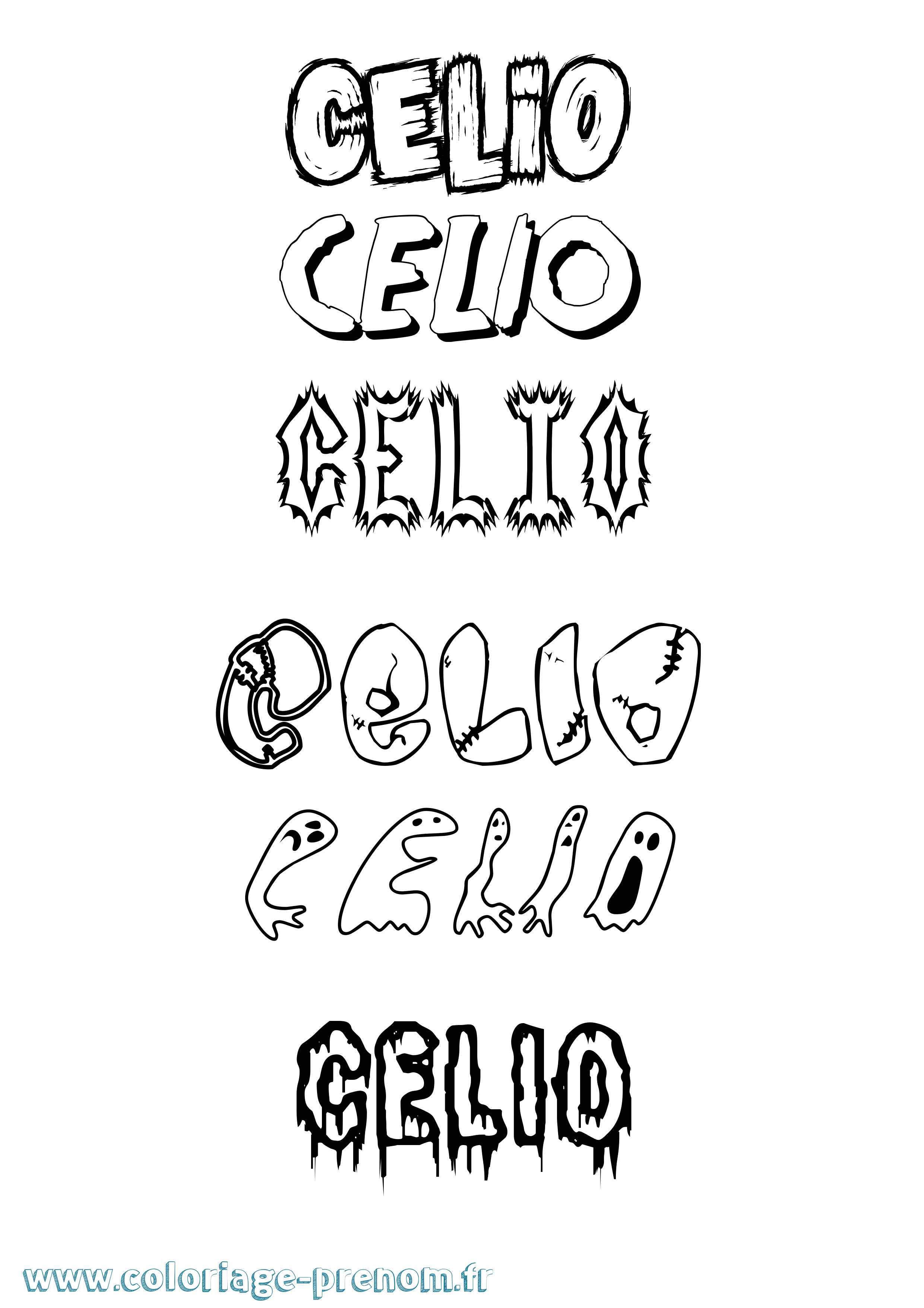 Coloriage Celio Frisson Coloriage prénom Celio Frisson