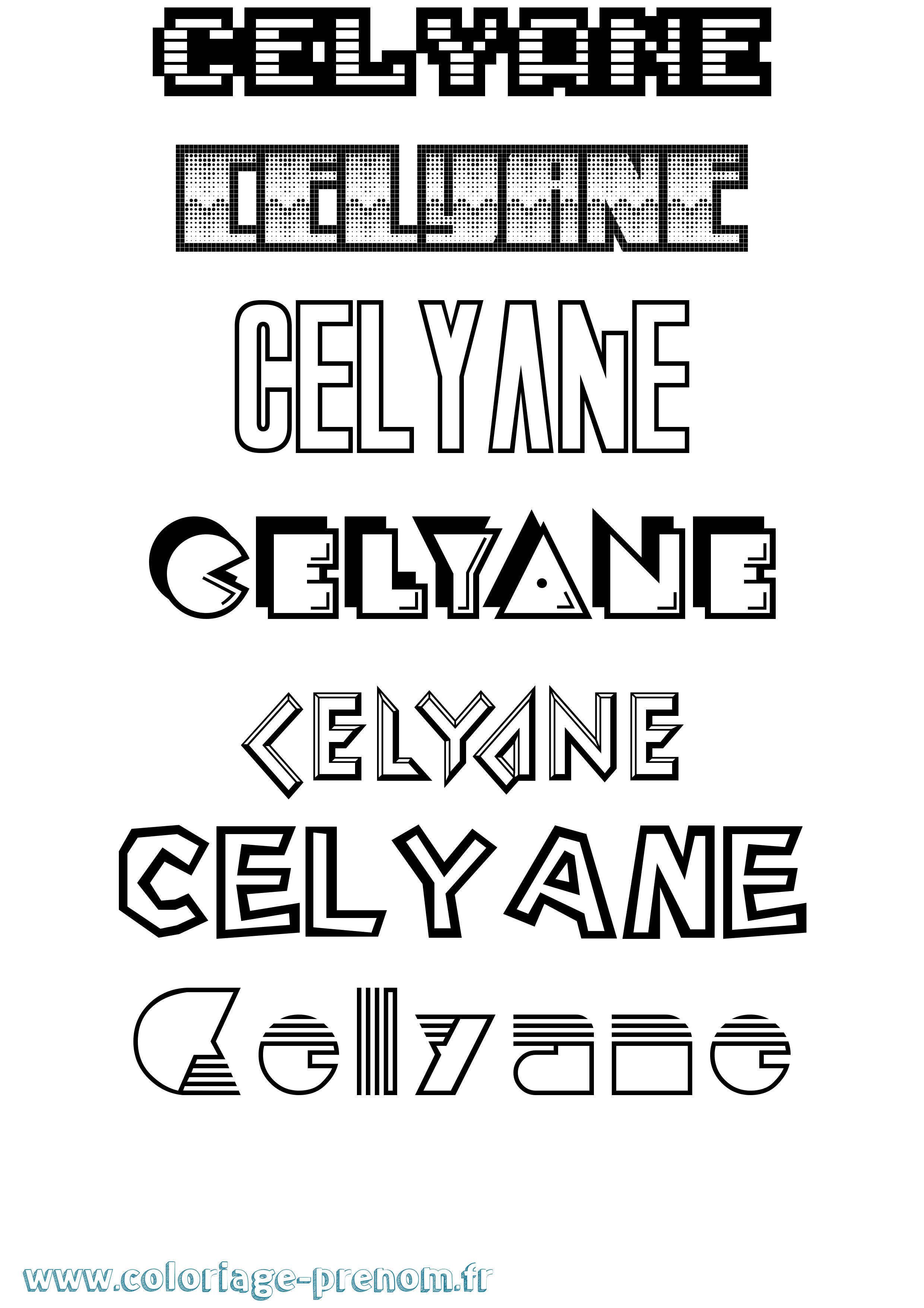 Coloriage Celyane Jeux Vidéos Coloriage prénom Celyane Jeux Vidéos