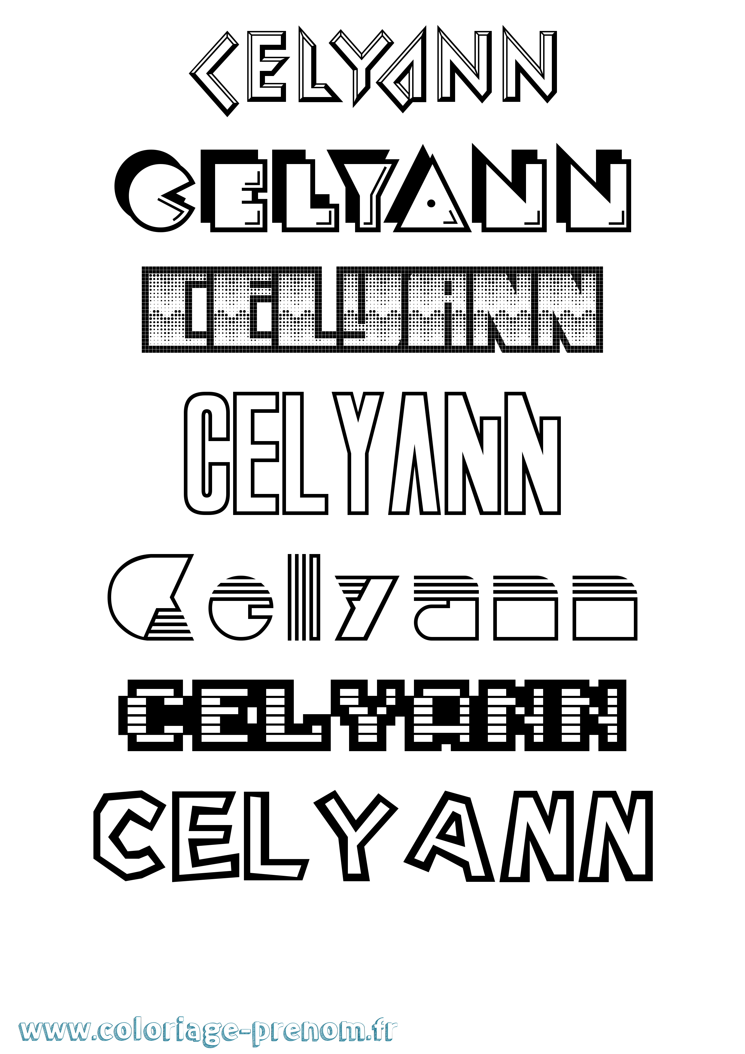 Coloriage Celyann Jeux Vidéos Coloriage prénom Celyann Jeux Vidéos