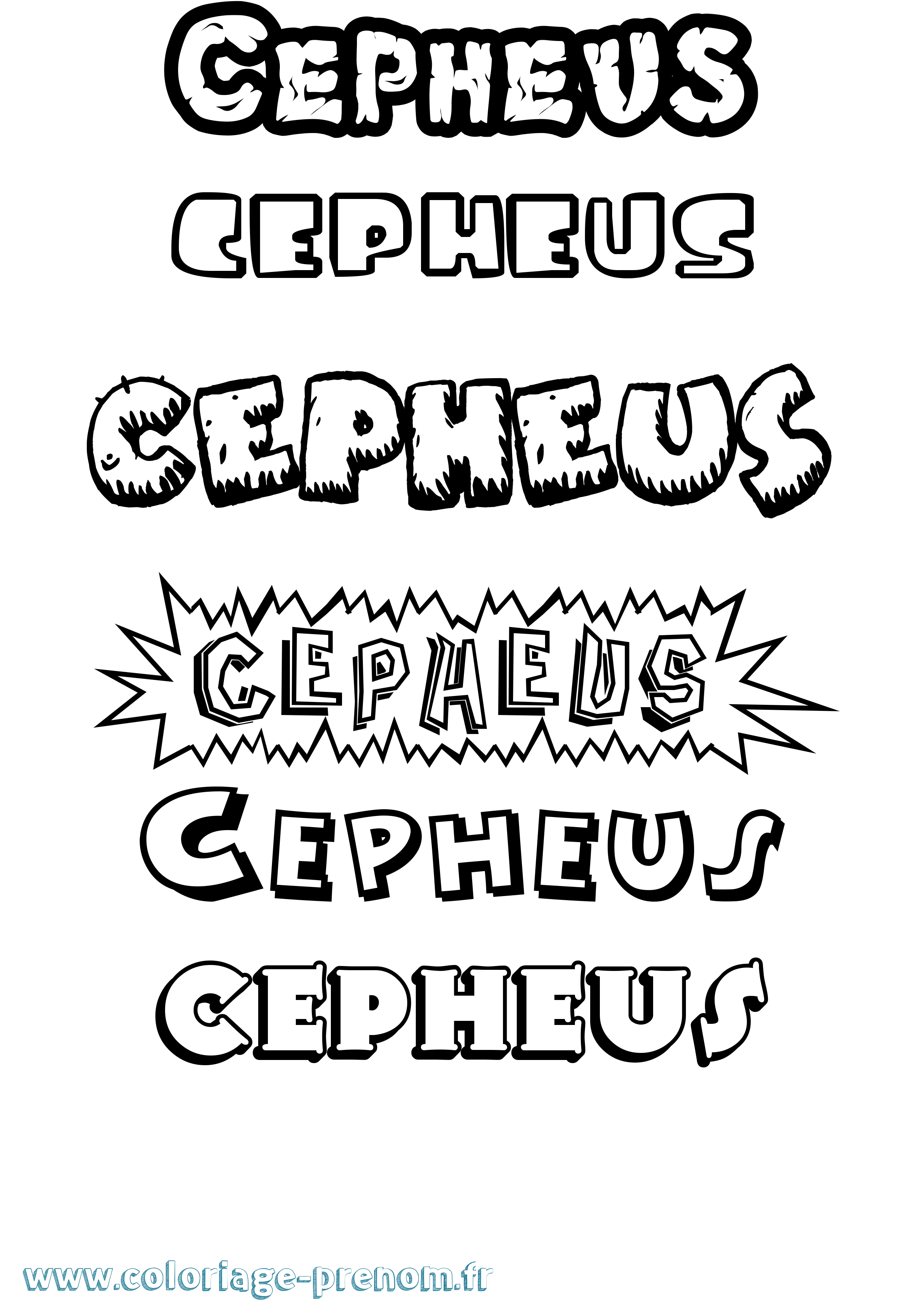 Coloriage prénom Cepheus Dessin Animé