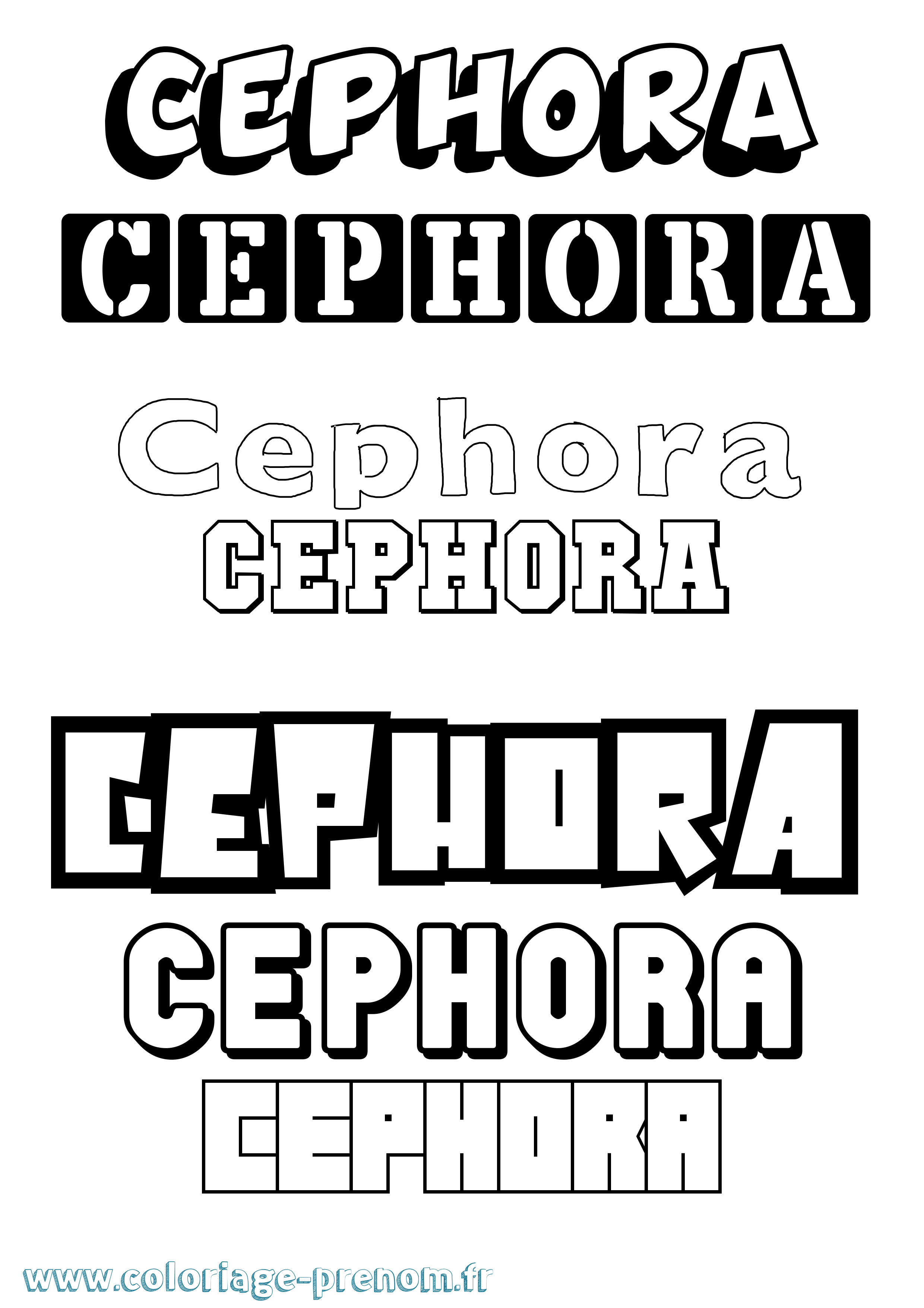 Coloriage prénom Cephora Simple