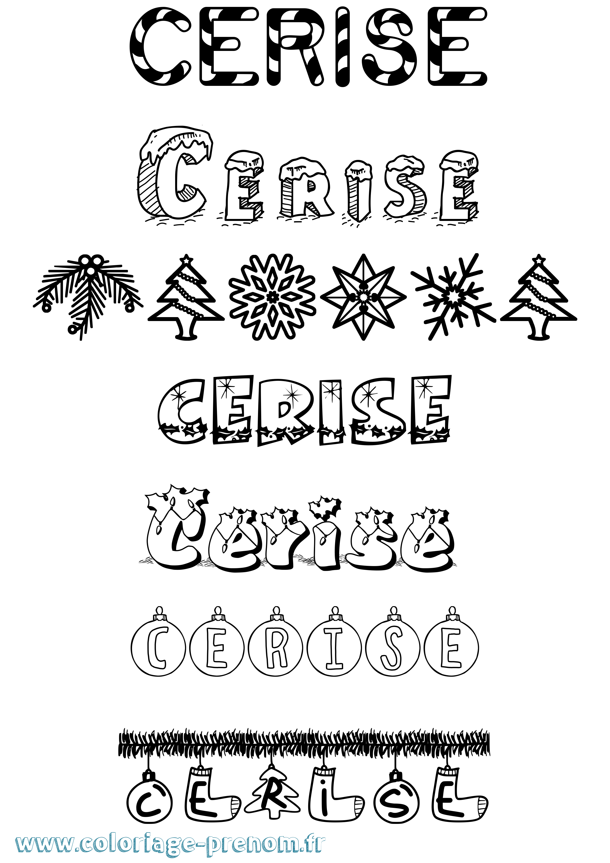 Coloriage prénom Cerise