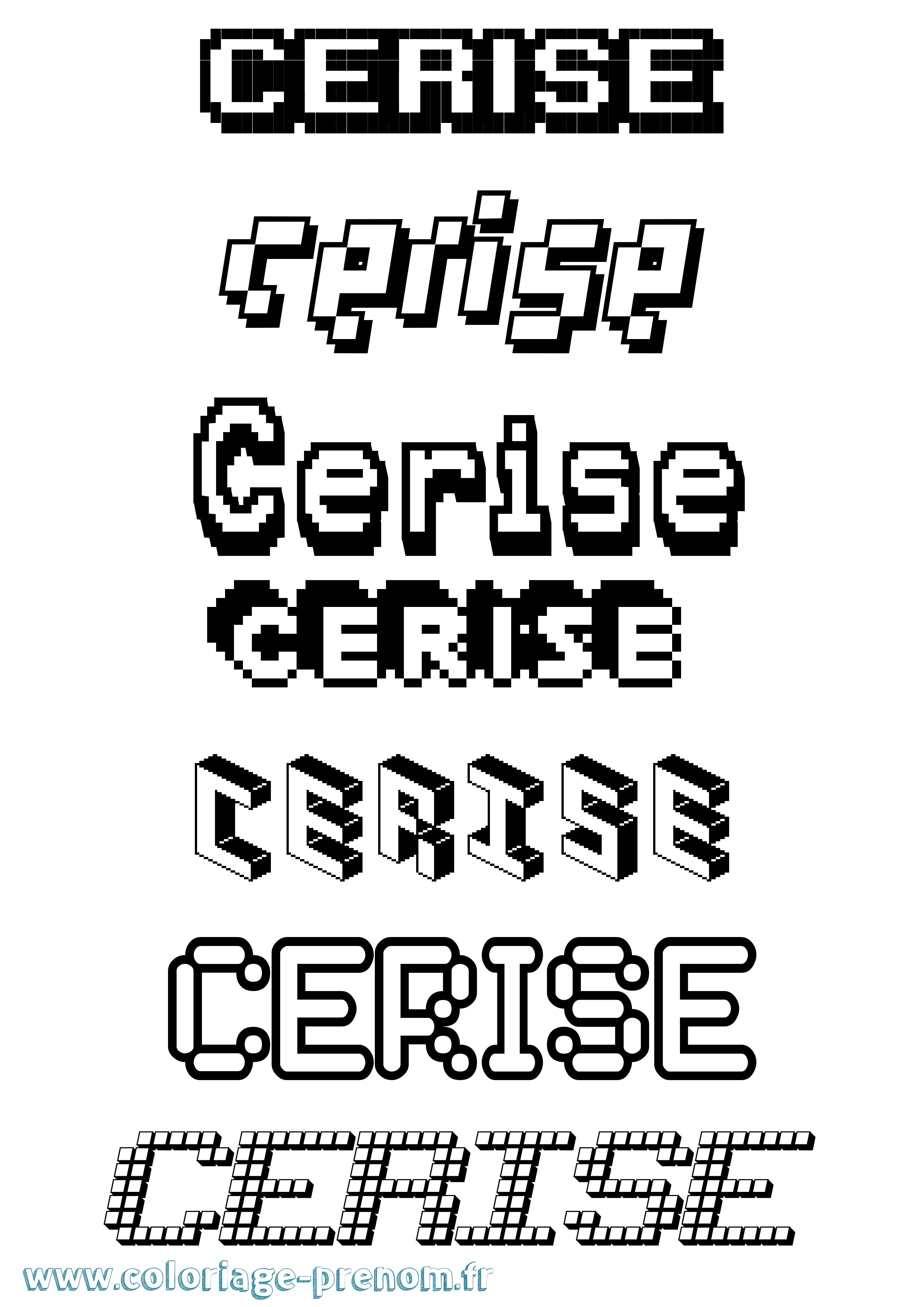 Coloriage prénom Cerise