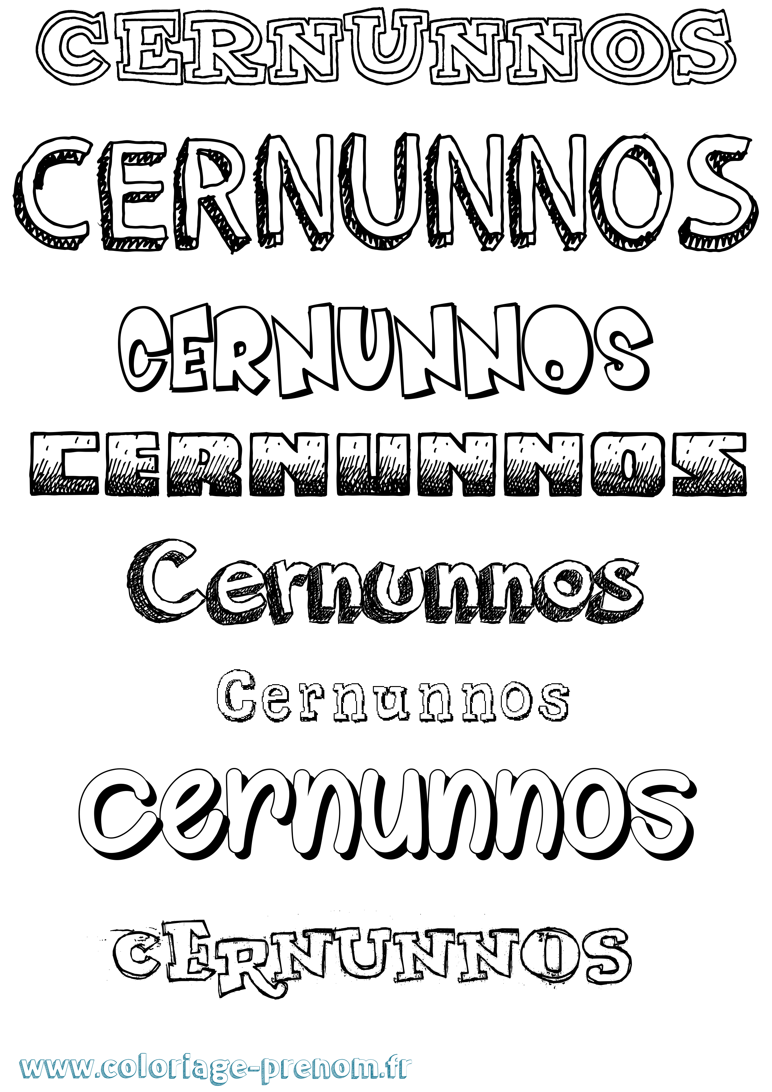 Coloriage Cernunnos Dessiné Coloriage prénom Cernunnos Dessiné