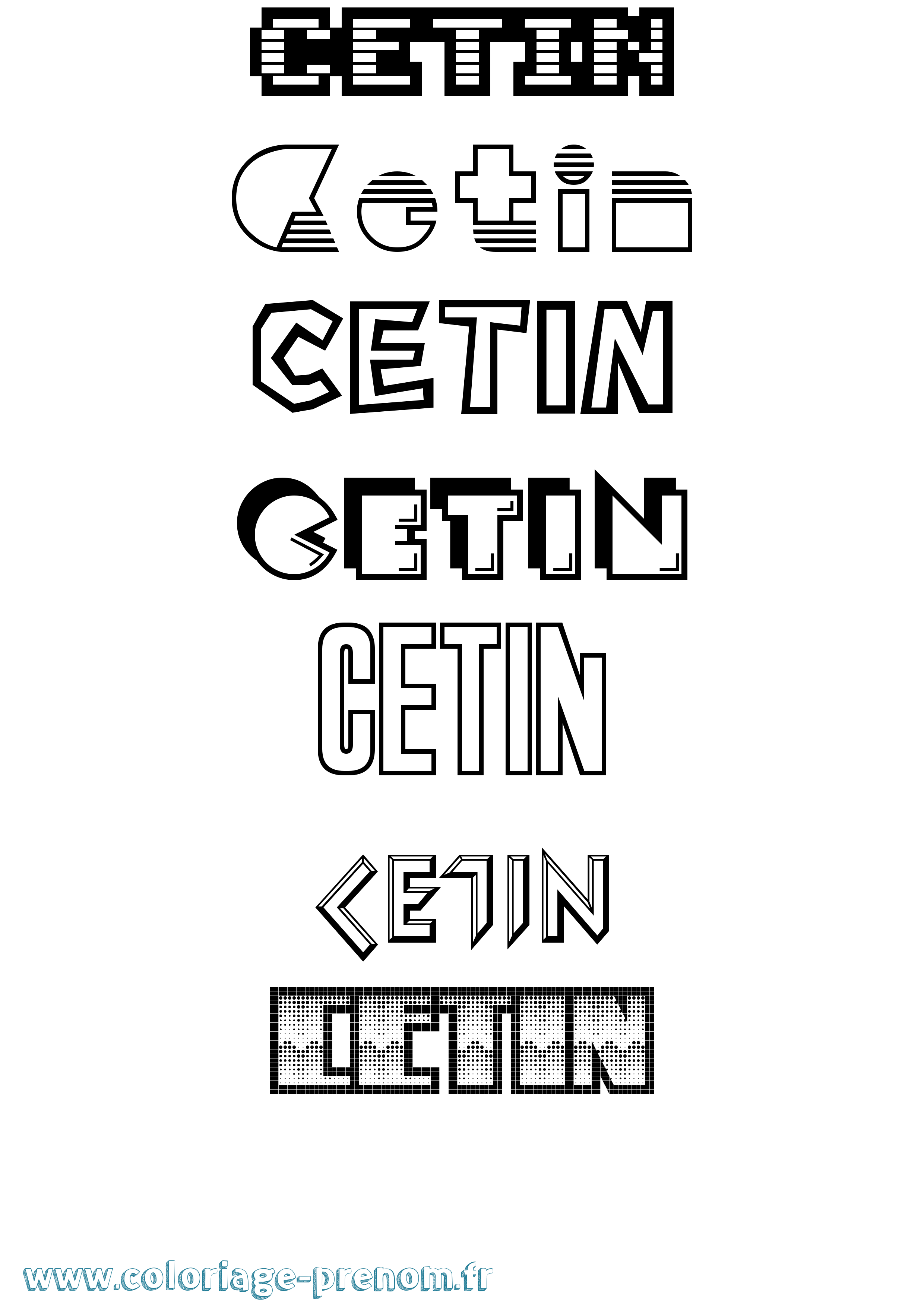 Coloriage Cetin Jeux Vidéos Coloriage prénom Cetin Jeux Vidéos