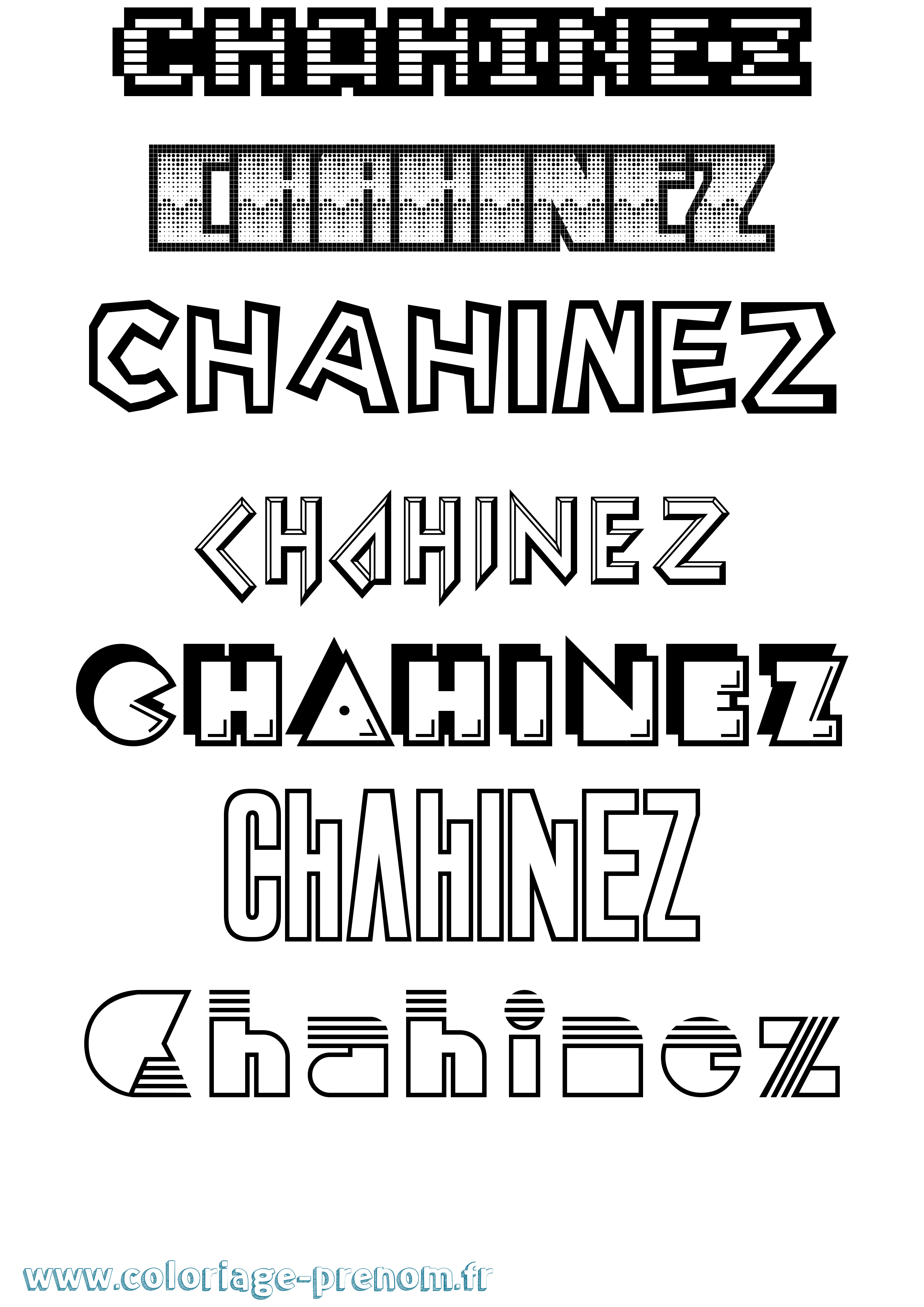 Coloriage Chahinez Jeux Vidéos Coloriage prénom Chahinez Jeux Vidéos