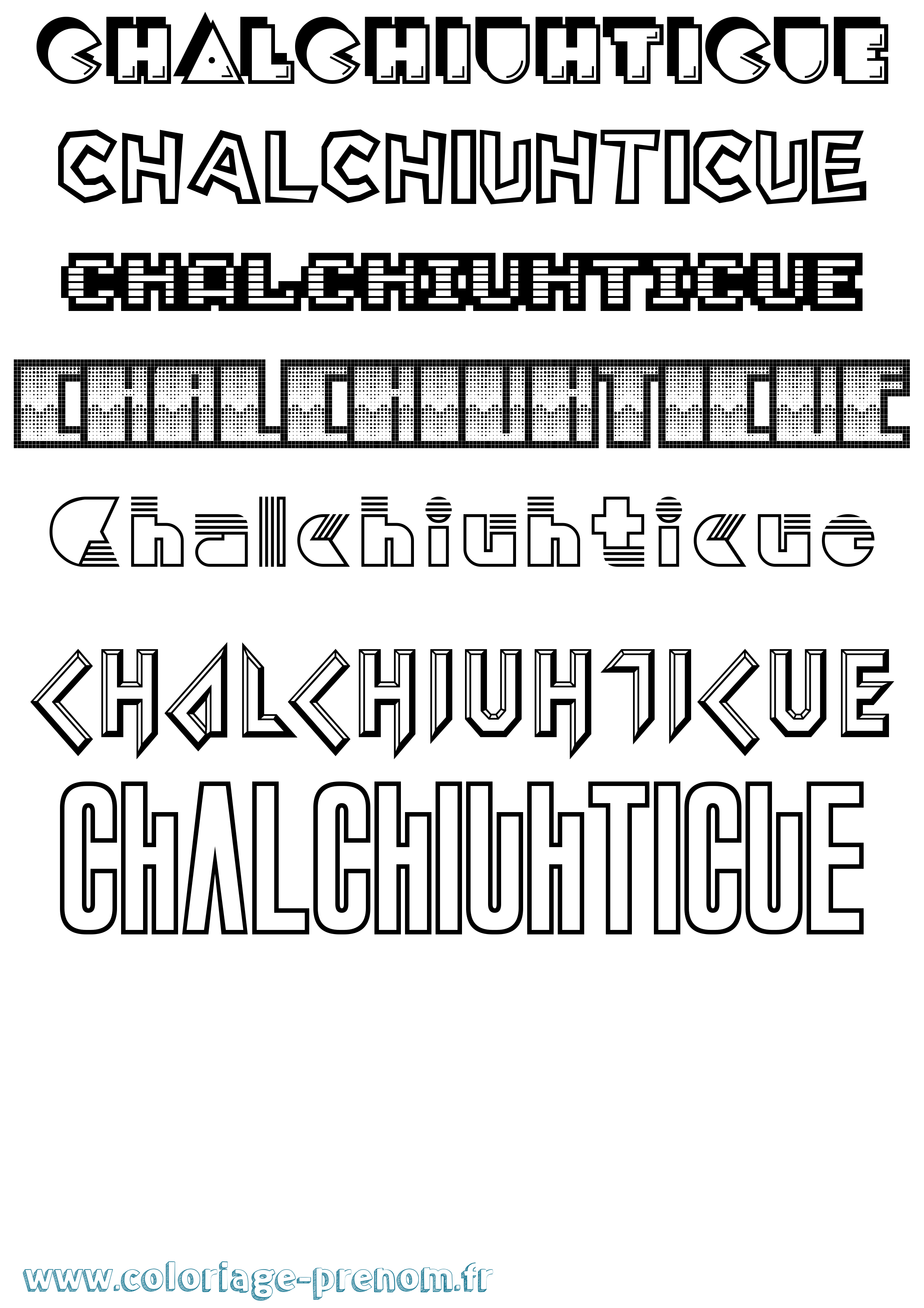 Coloriage Chalchiuhticue Jeux Vidéos Coloriage prénom Chalchiuhticue Jeux Vidéos
