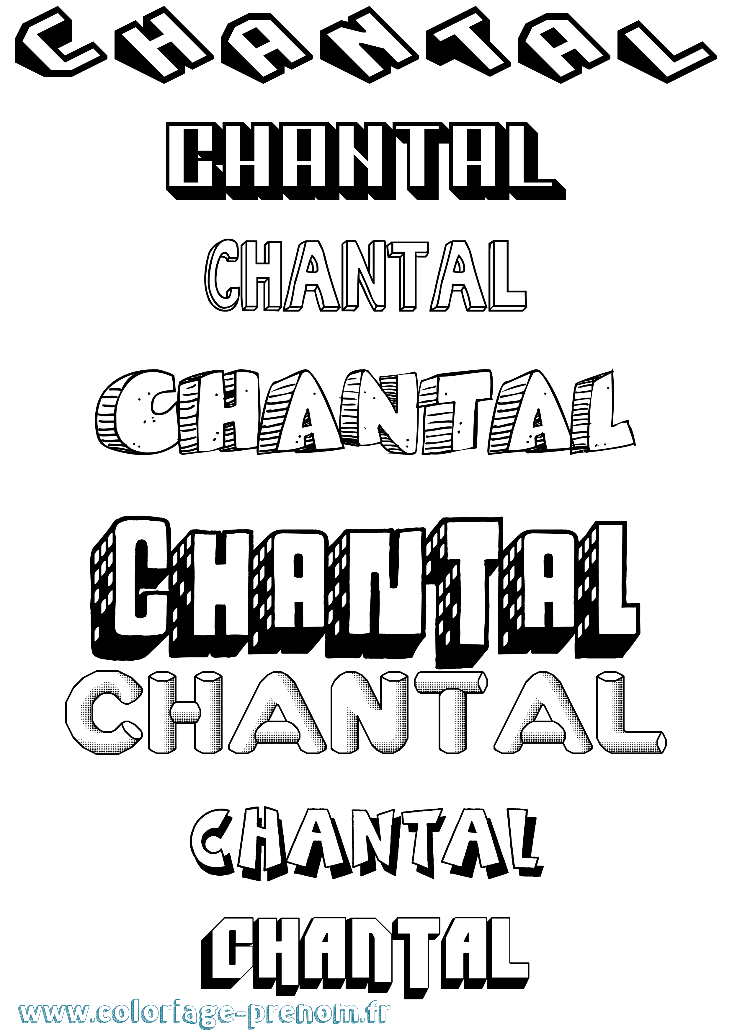 Coloriage prénom Chantal