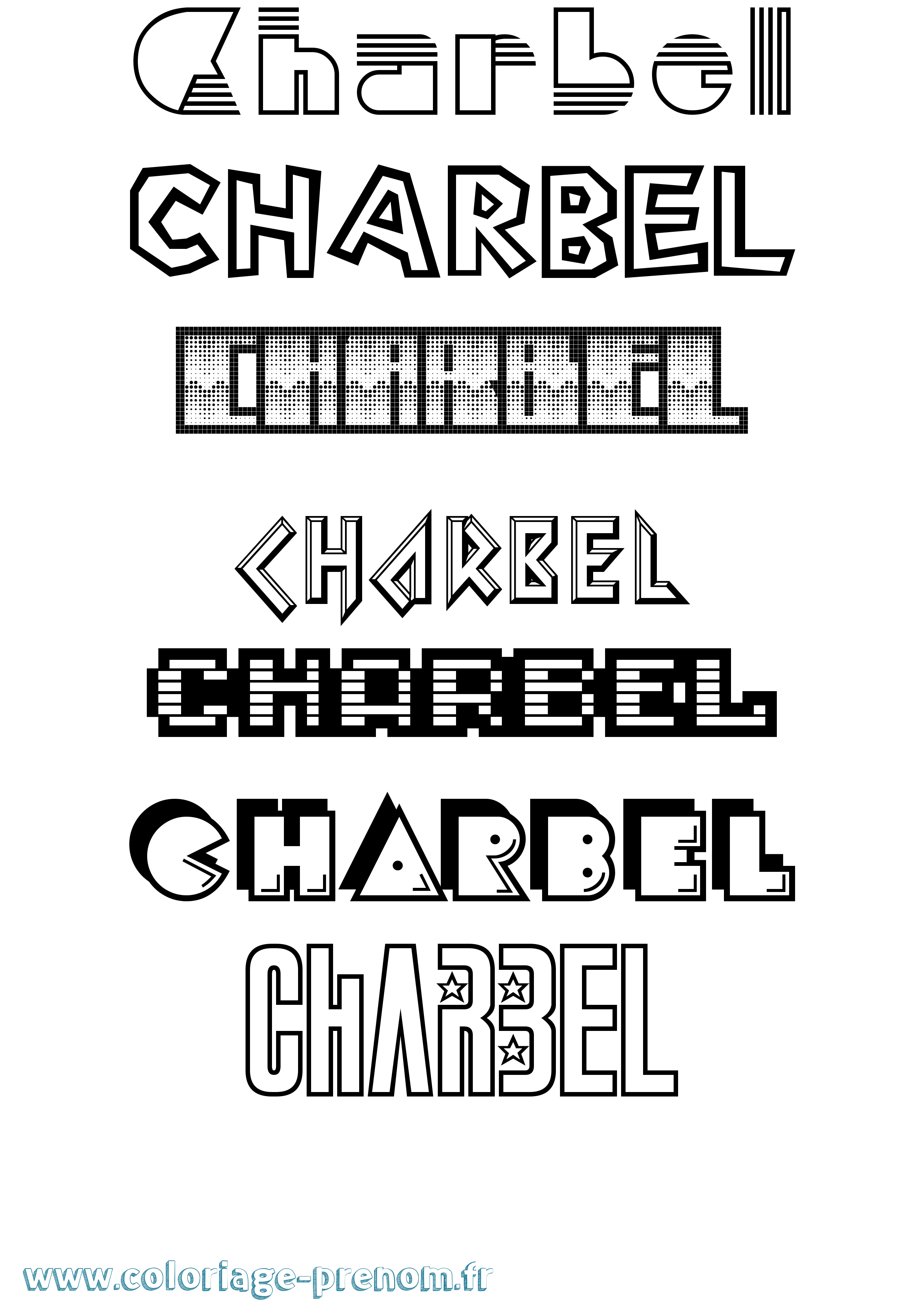 Coloriage prénom Charbel Jeux Vidéos