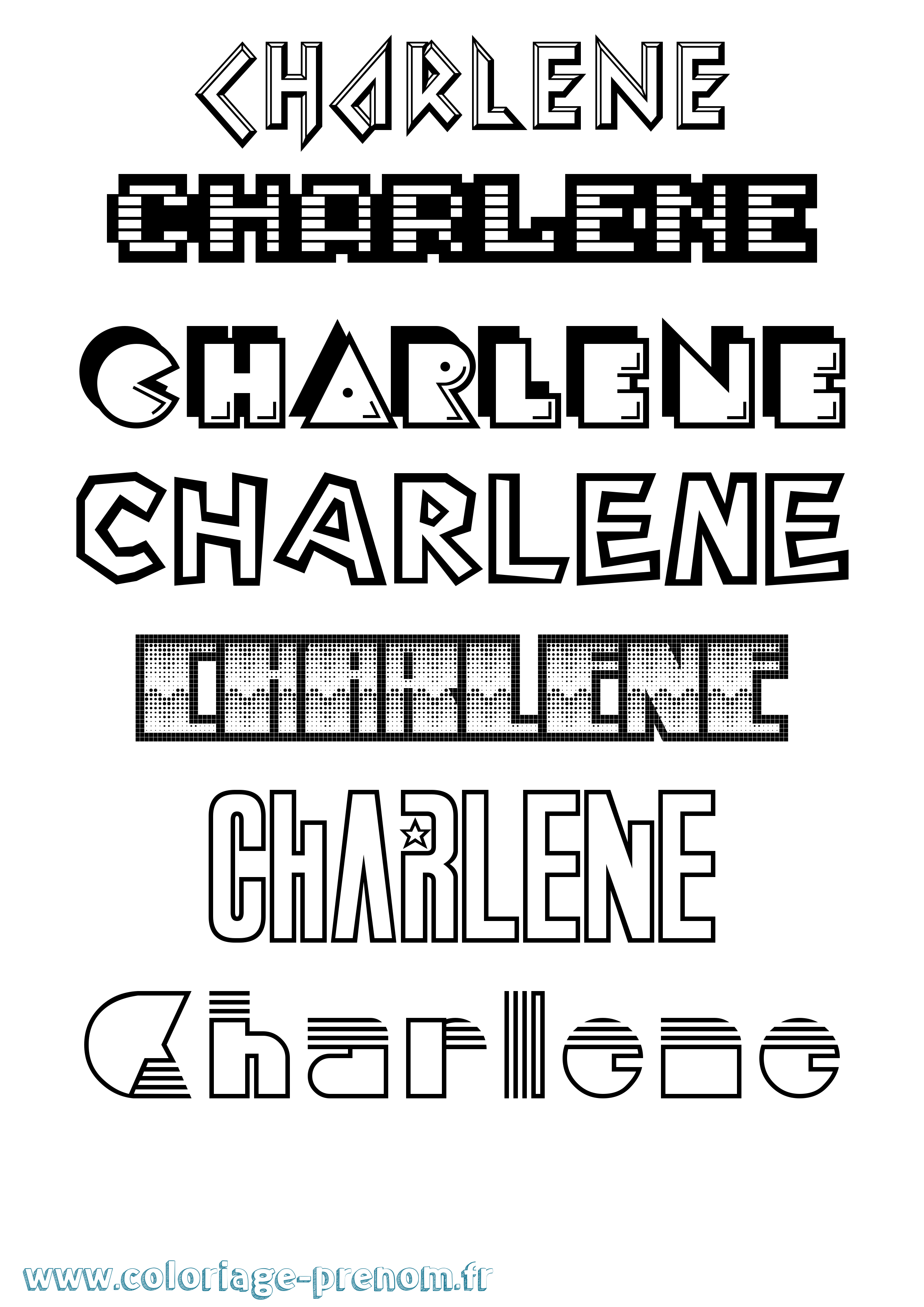 Coloriage prénom Charlene Jeux Vidéos
