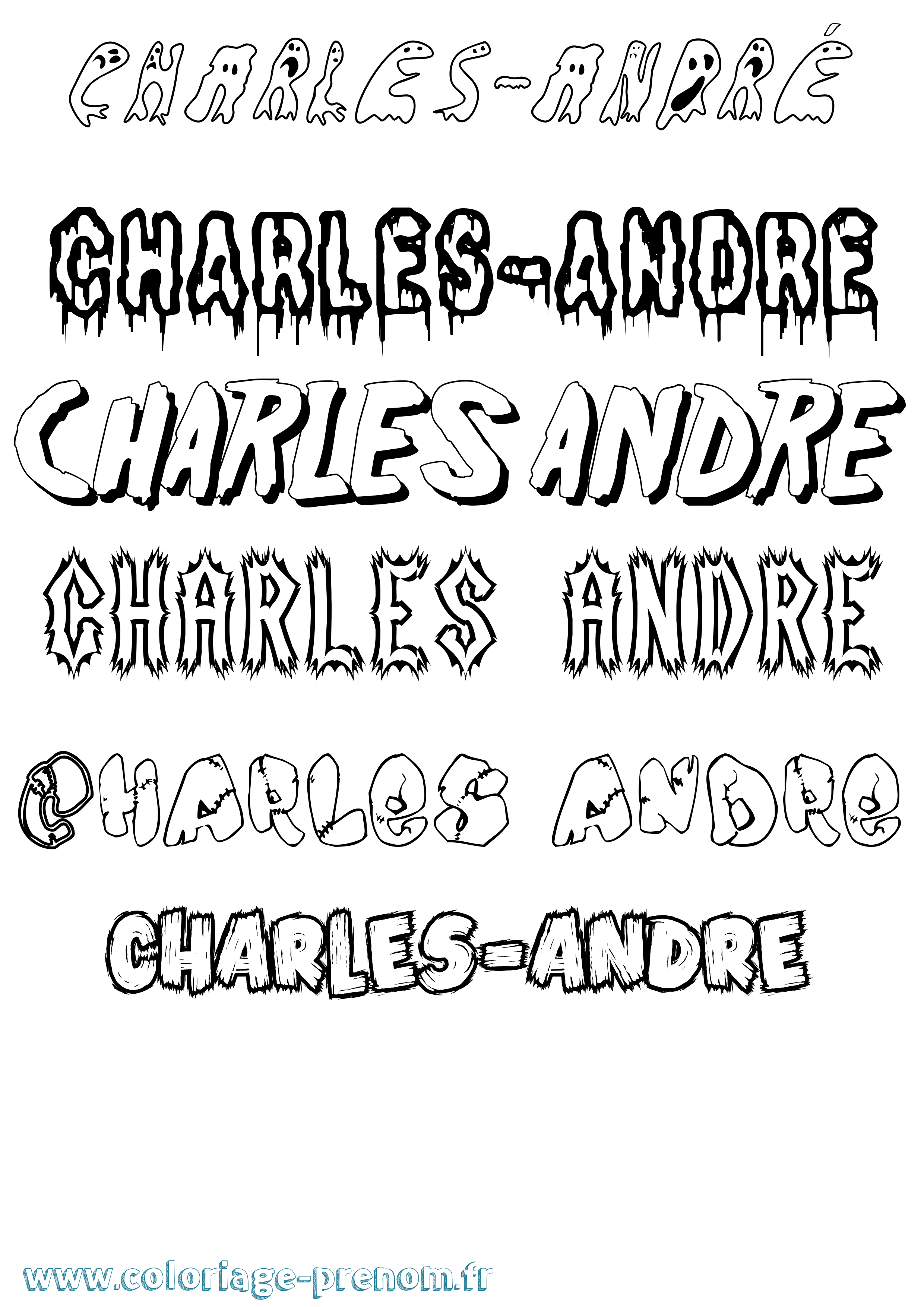 Coloriage prénom Charles-André Frisson