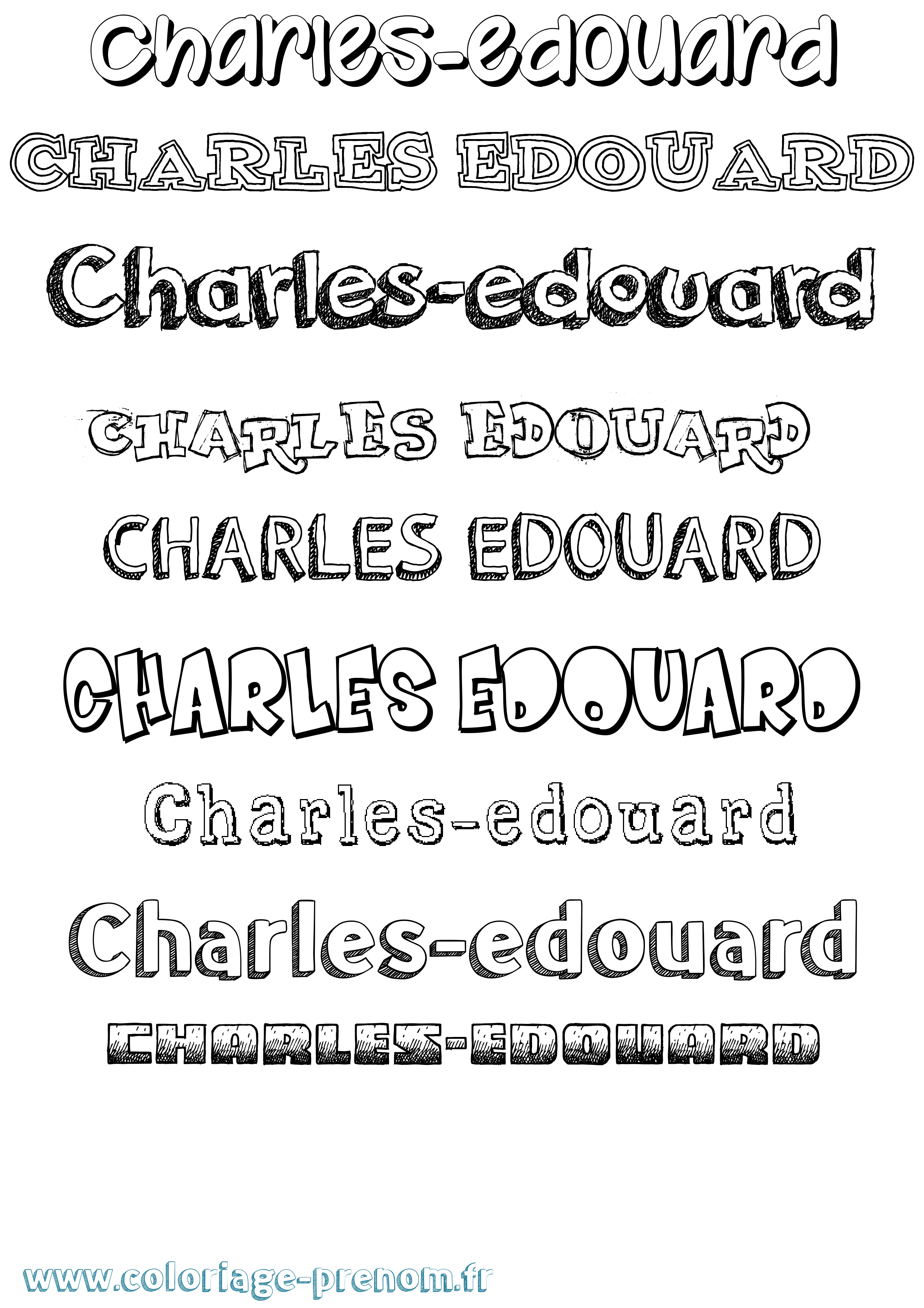 Coloriage prénom Charles-Edouard Dessiné