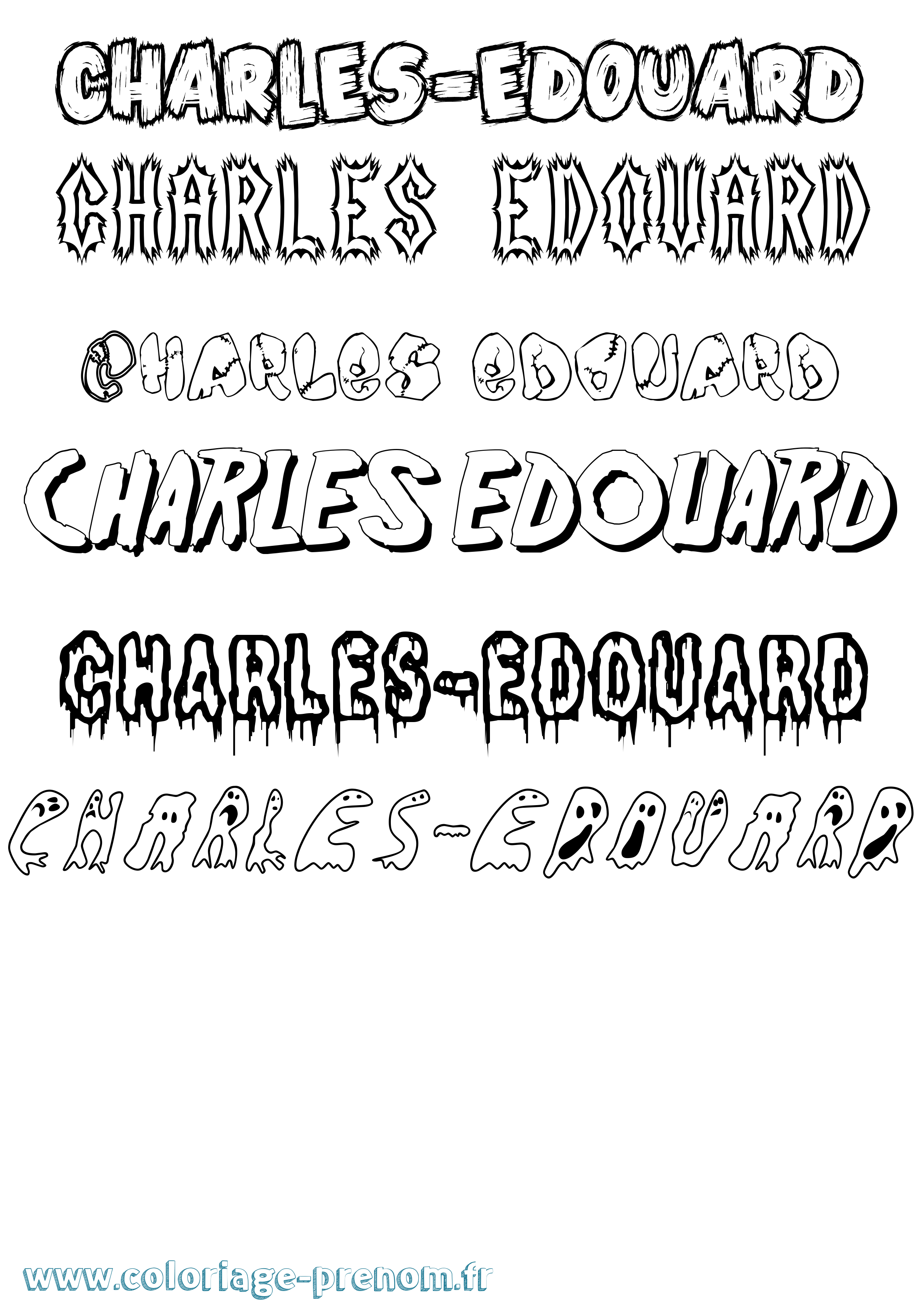 Coloriage prénom Charles-Edouard Frisson