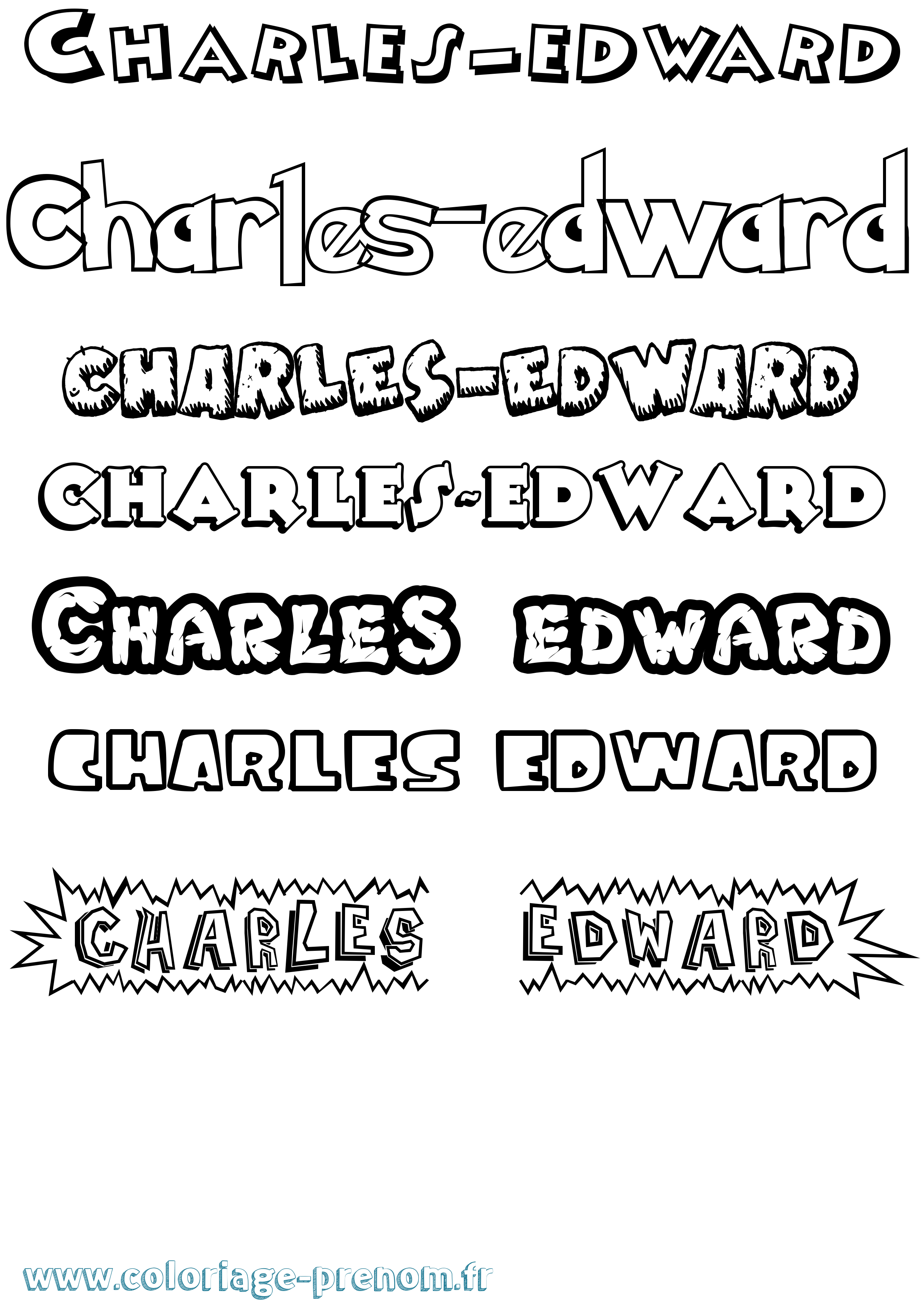 Coloriage prénom Charles-Edward Dessin Animé