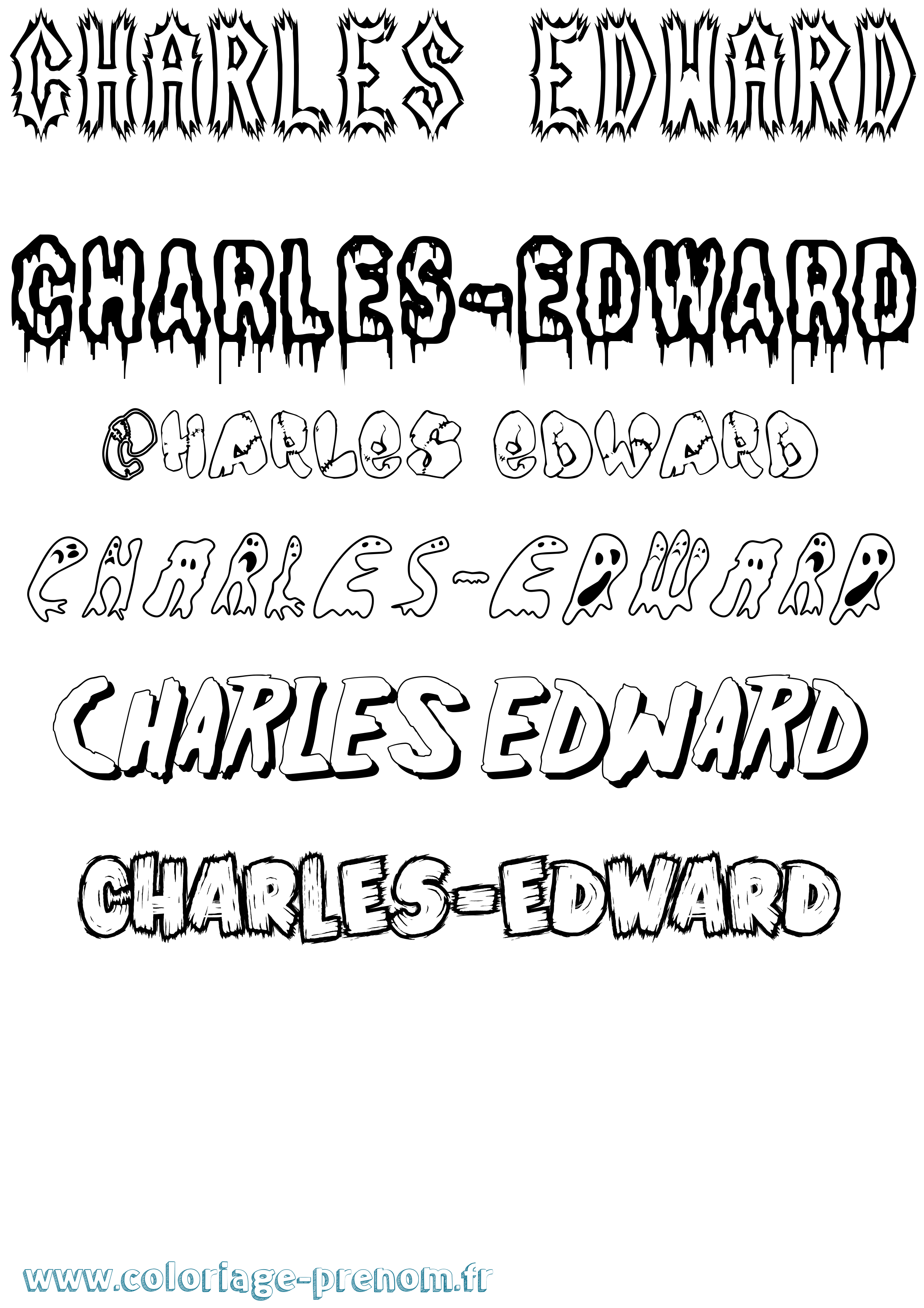 Coloriage prénom Charles-Edward Frisson