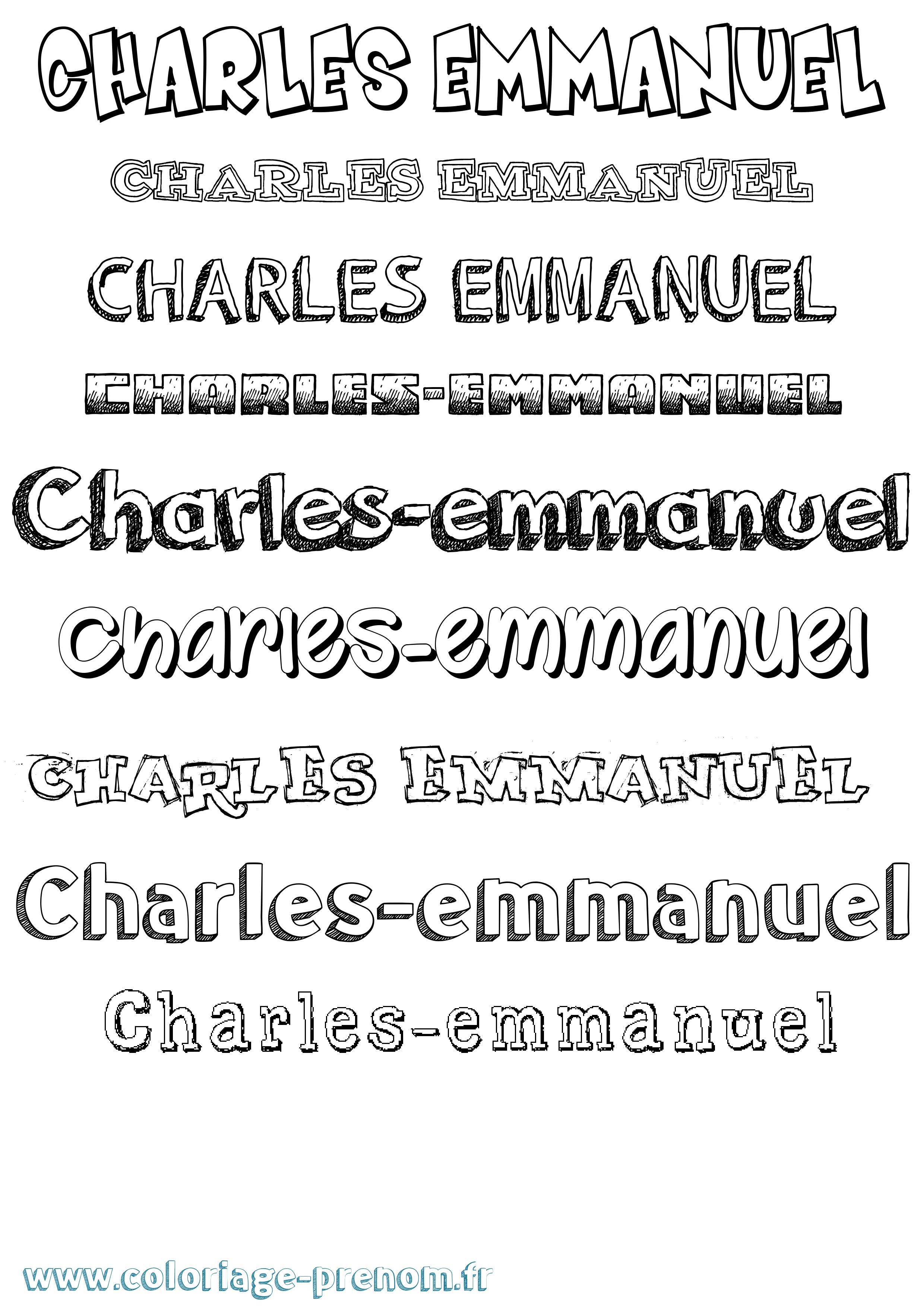 Coloriage prénom Charles-Emmanuel Dessiné