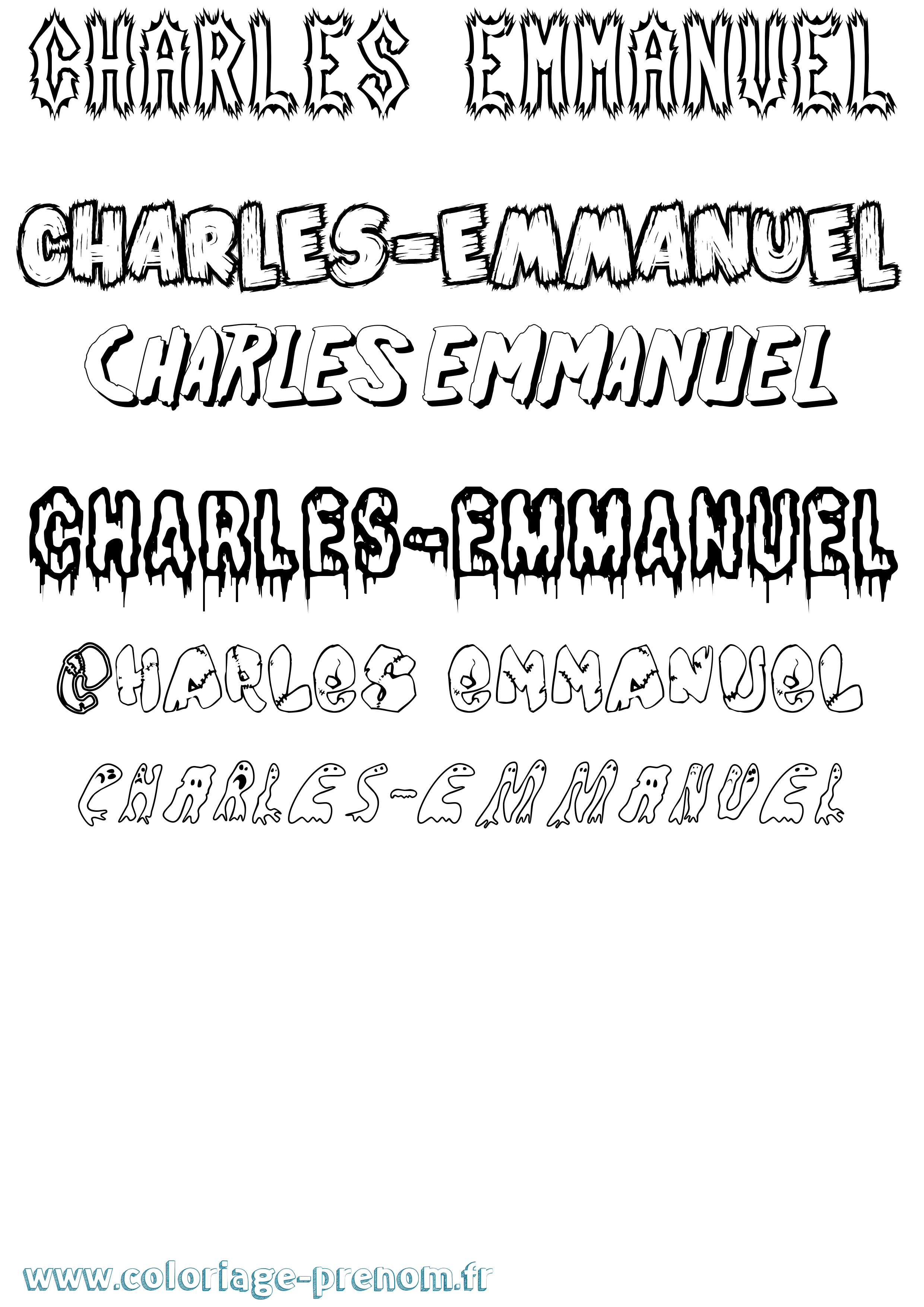 Coloriage prénom Charles-Emmanuel Frisson