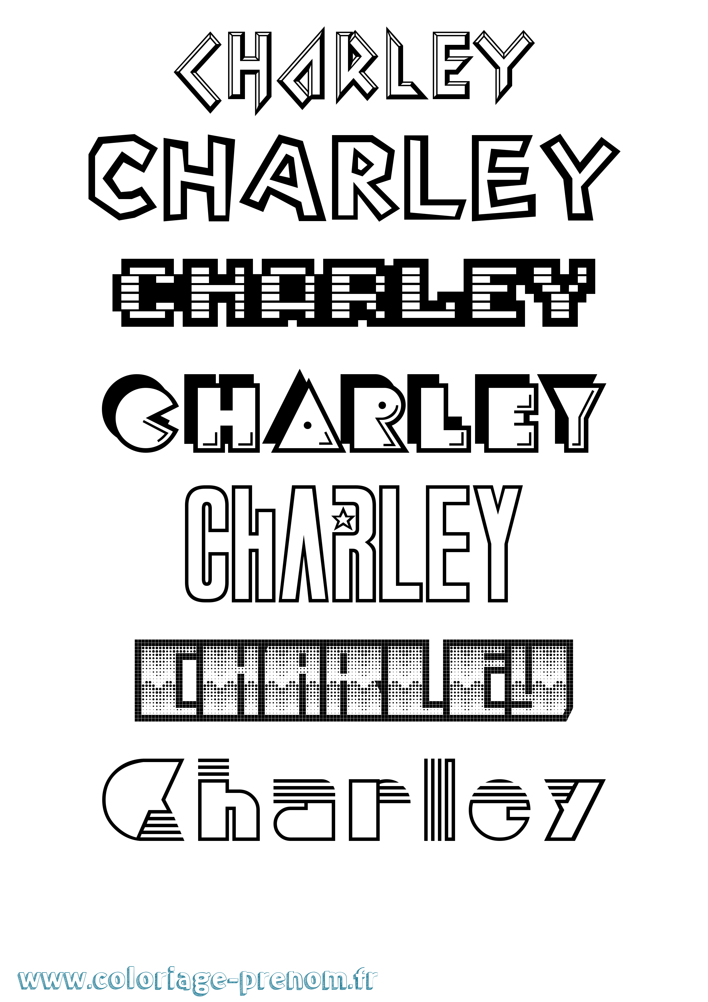 Coloriage prénom Charley Jeux Vidéos