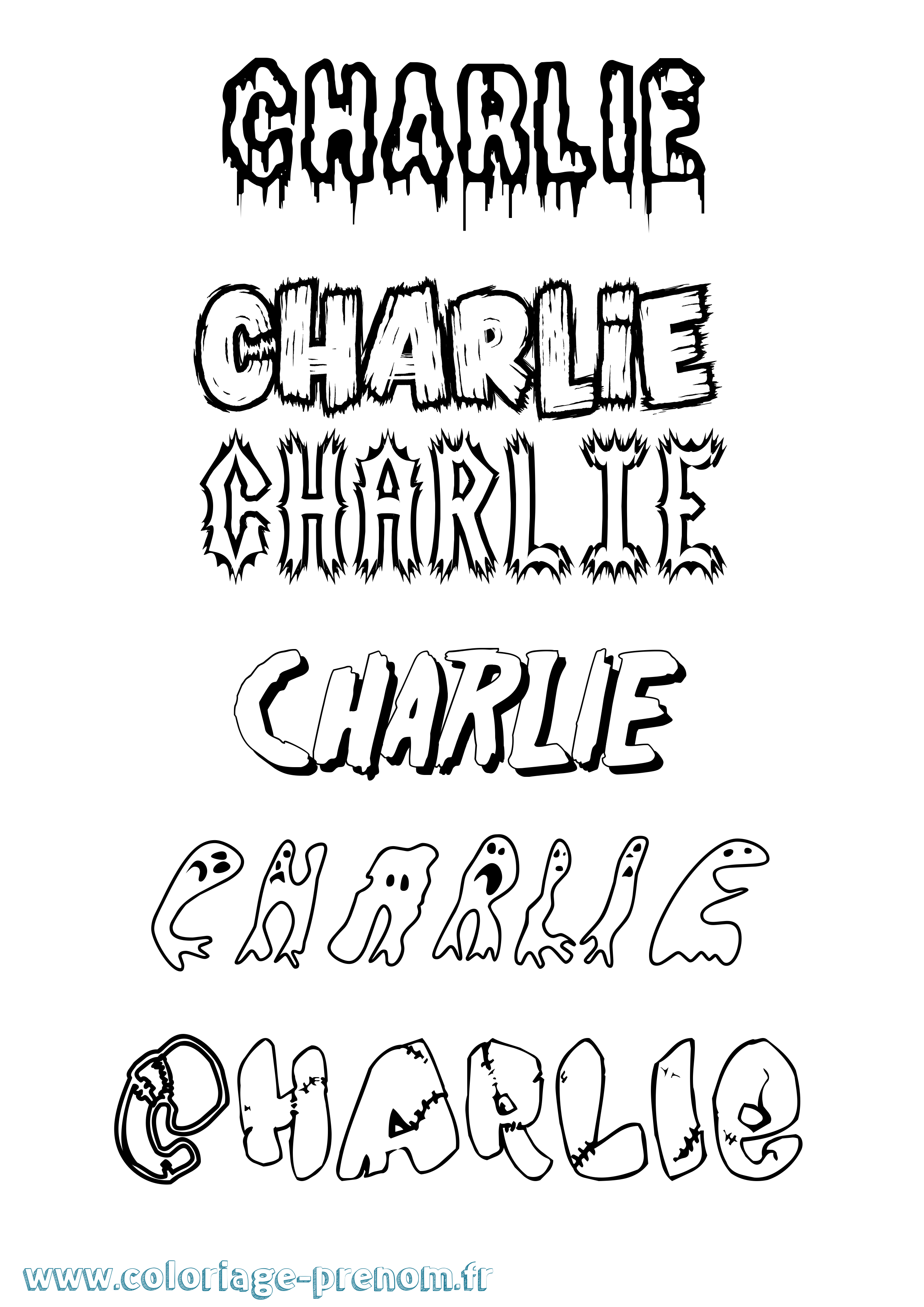 Coloriage prénom Charlie
