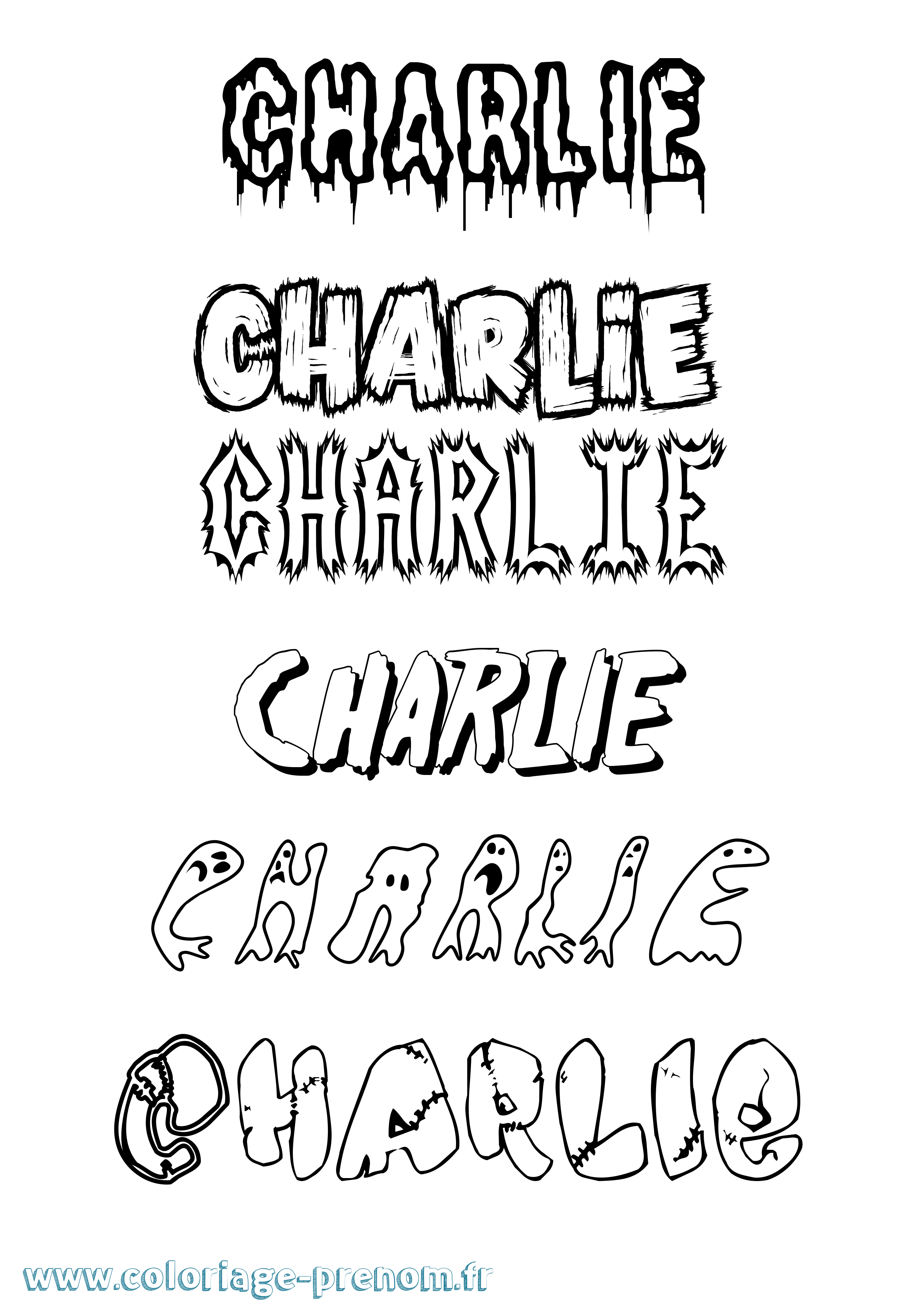 Coloriage Charlie Coloriage prénom Charlie