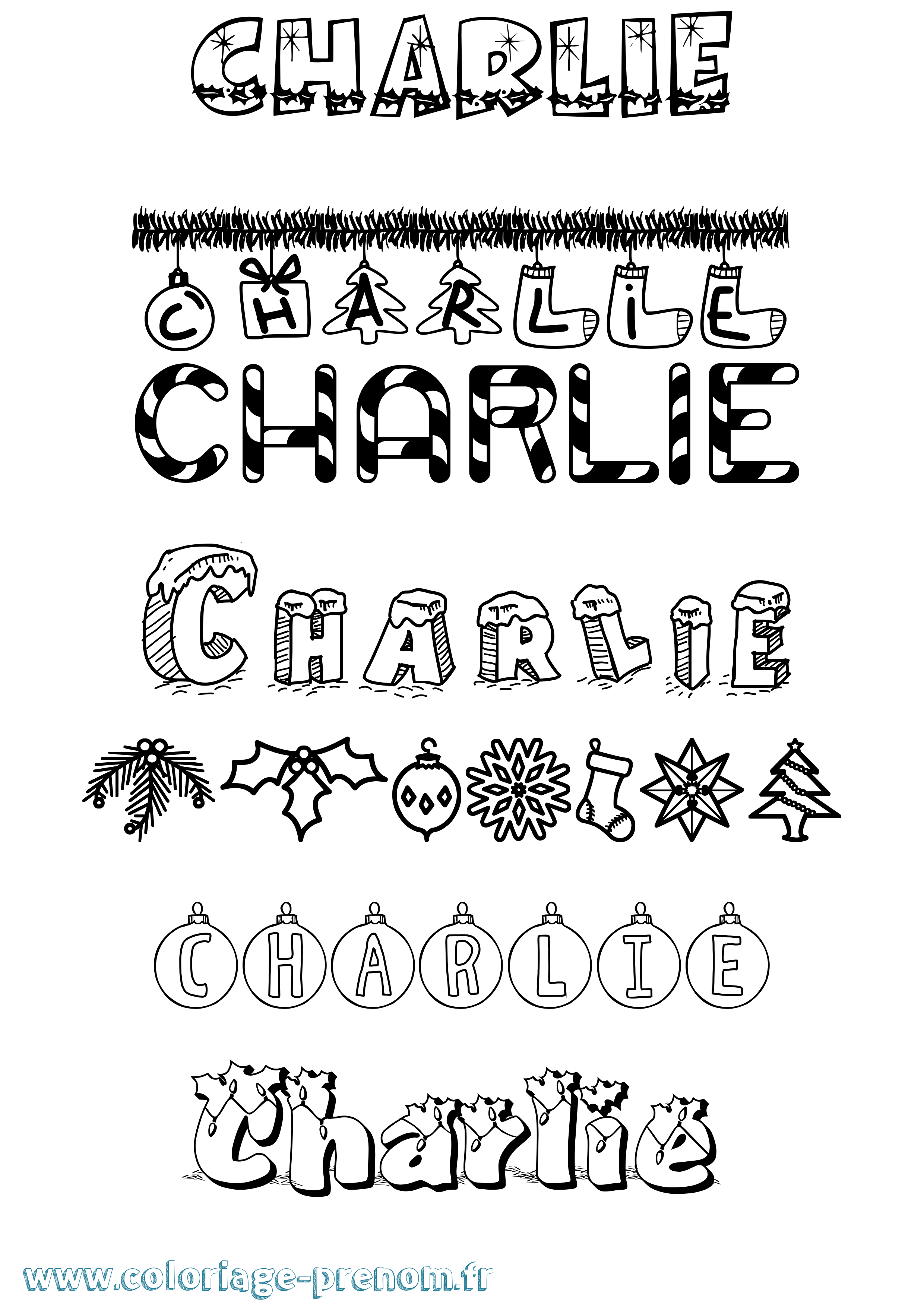 Coloriage Charlie Coloriage prénom Charlie
