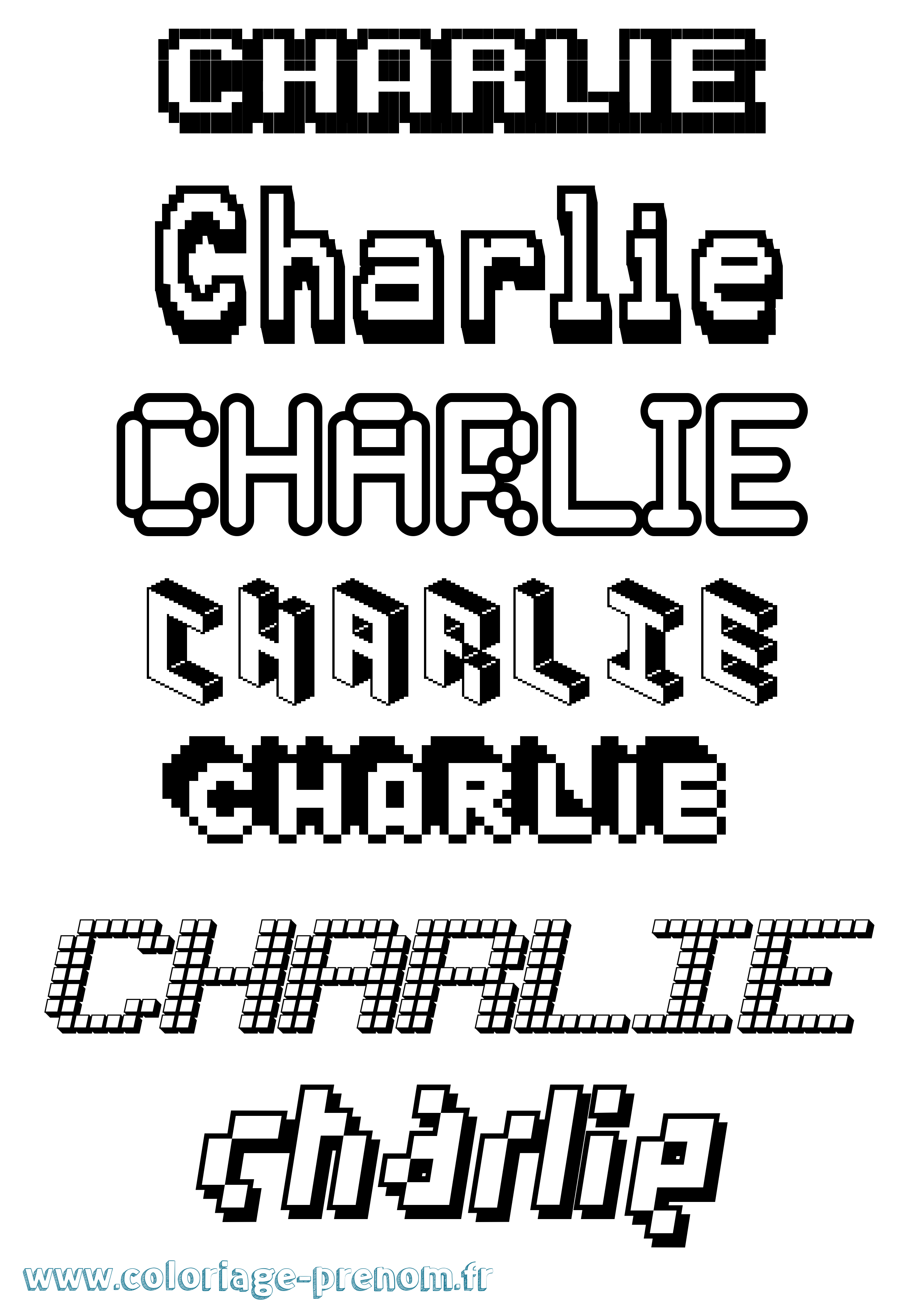 Coloriage Charlie Coloriage prénom Charlie
