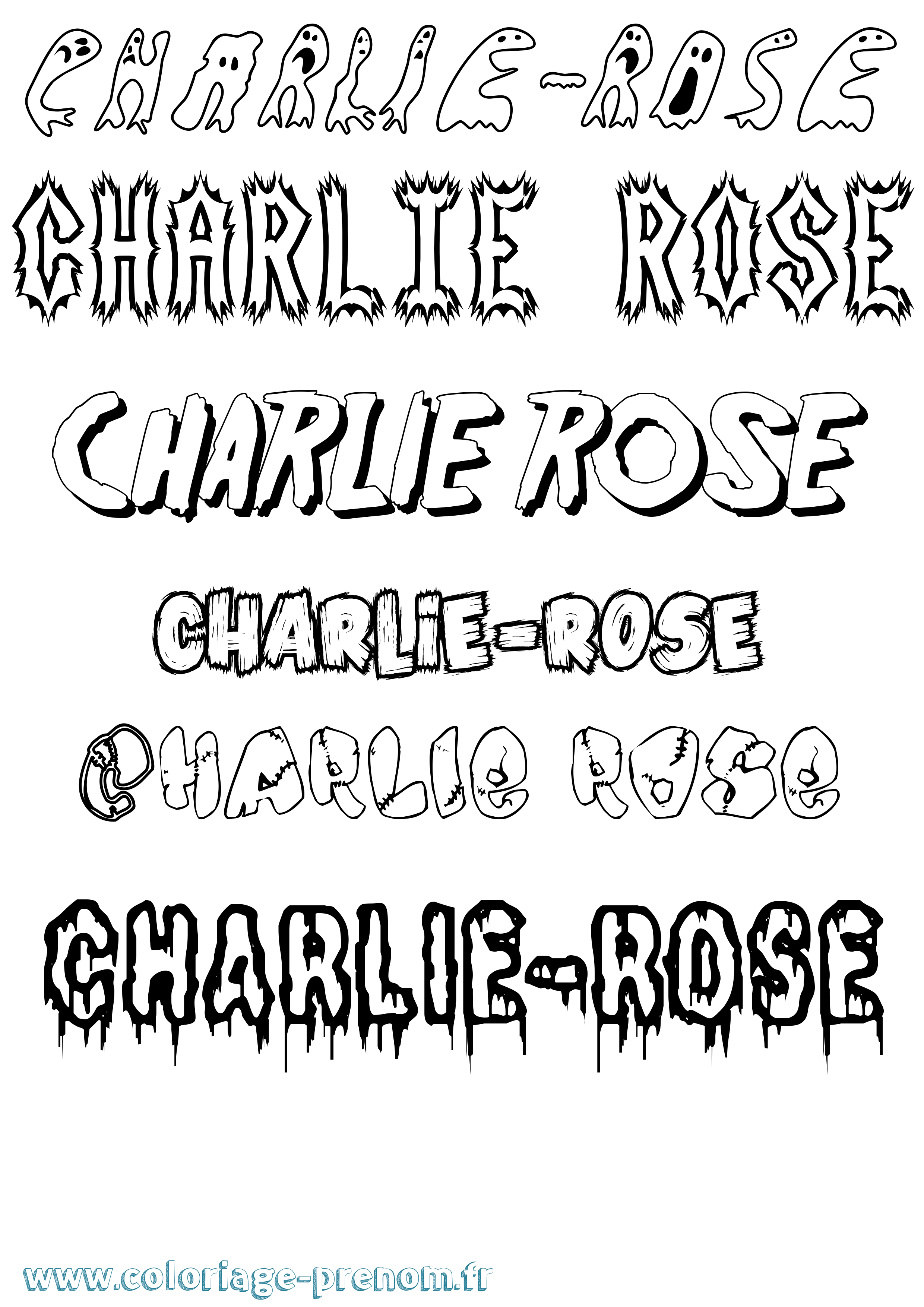 Coloriage prénom Charlie-Rose Frisson