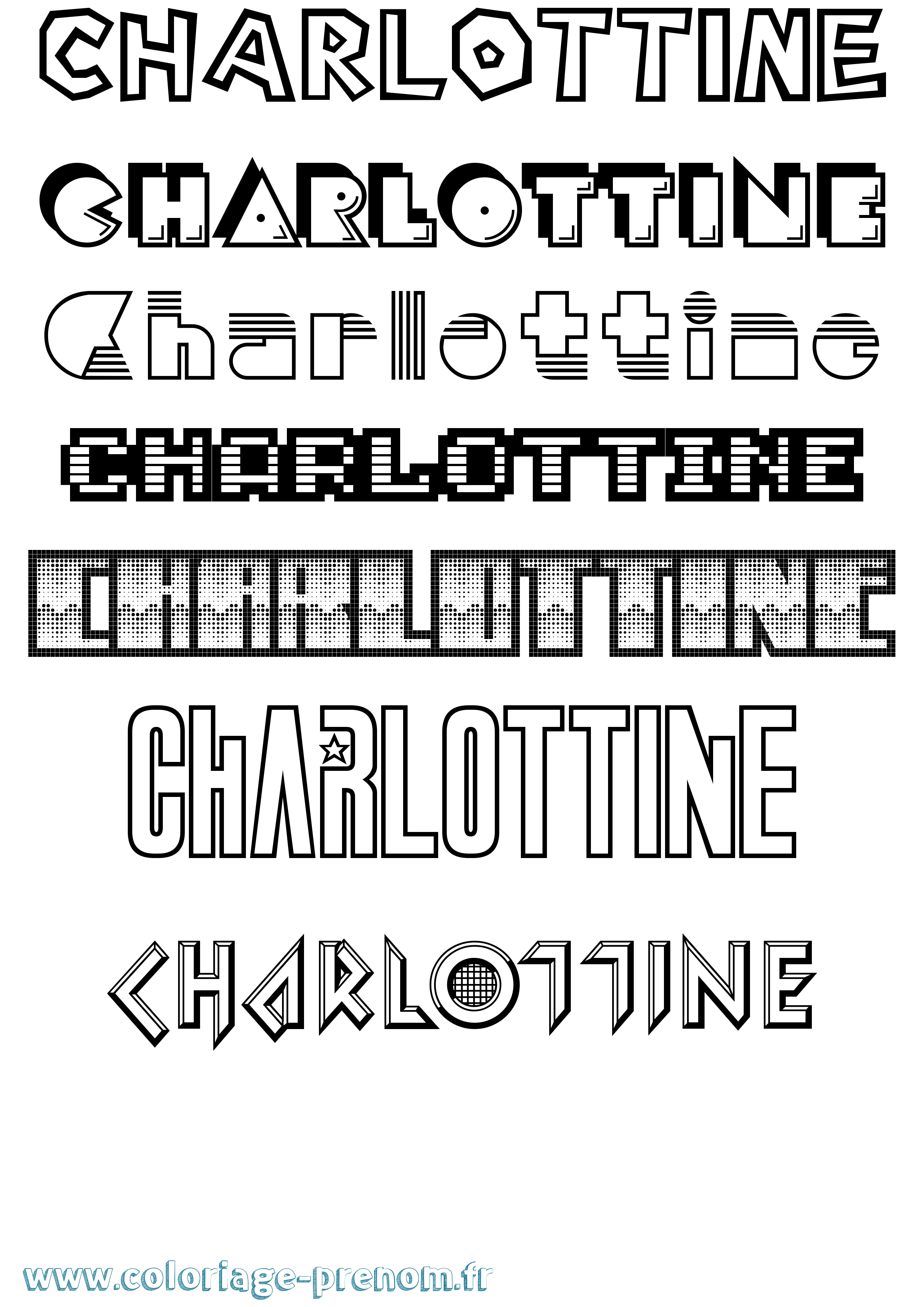 Coloriage Charlottine Jeux Vidéos Coloriage prénom Charlottine Jeux Vidéos