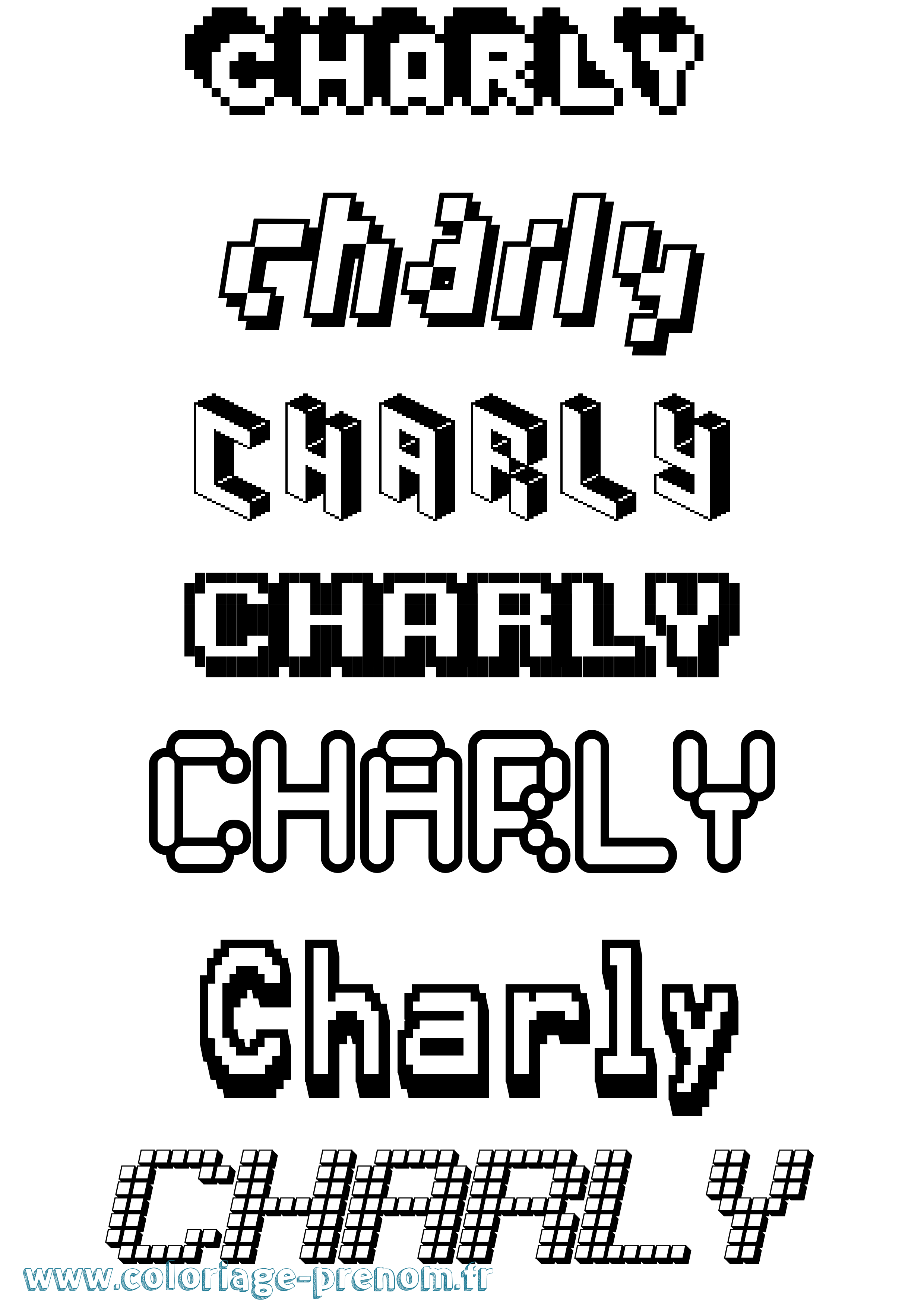 Coloriage prénom Charly