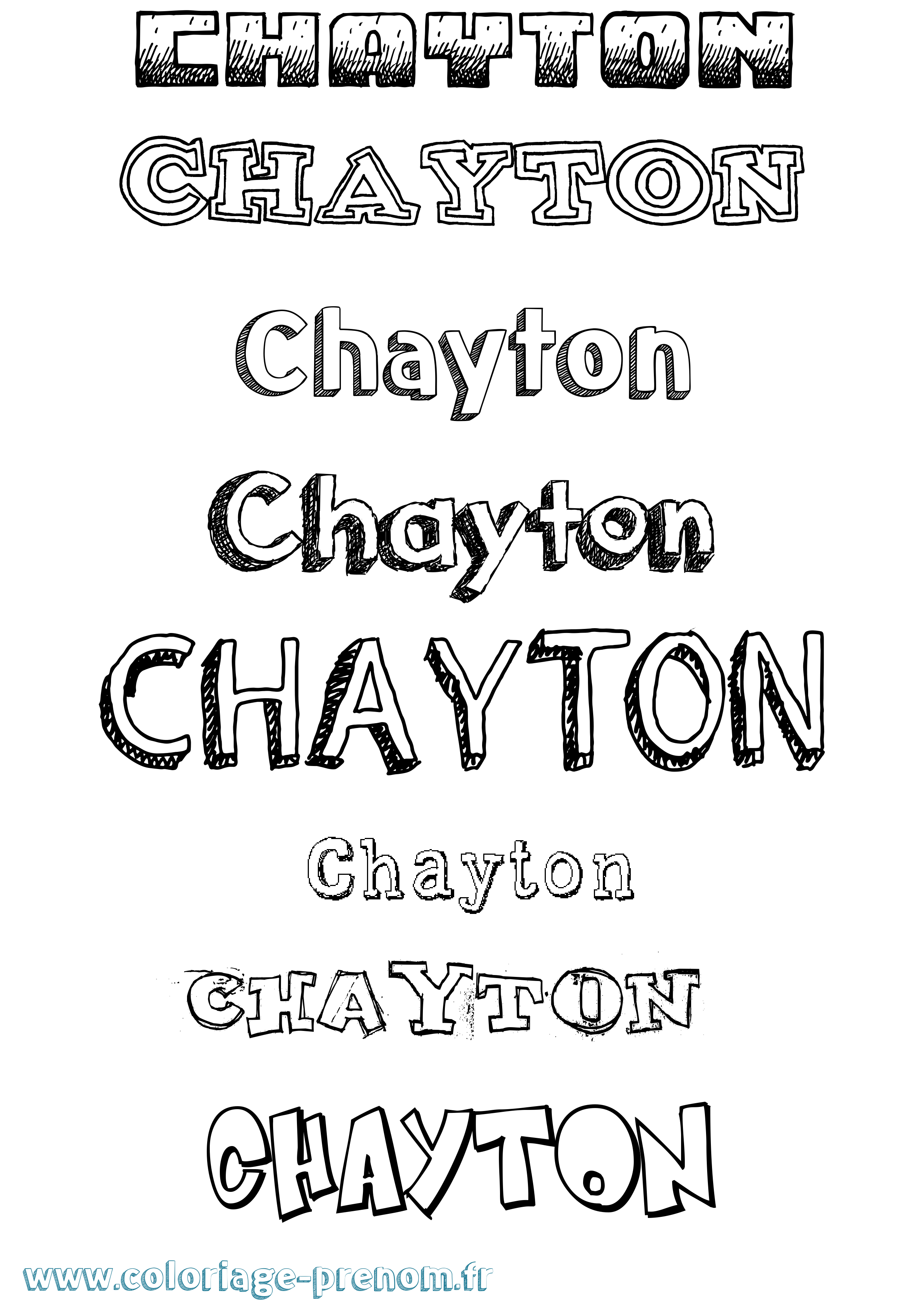 Coloriage prénom Chayton Dessiné