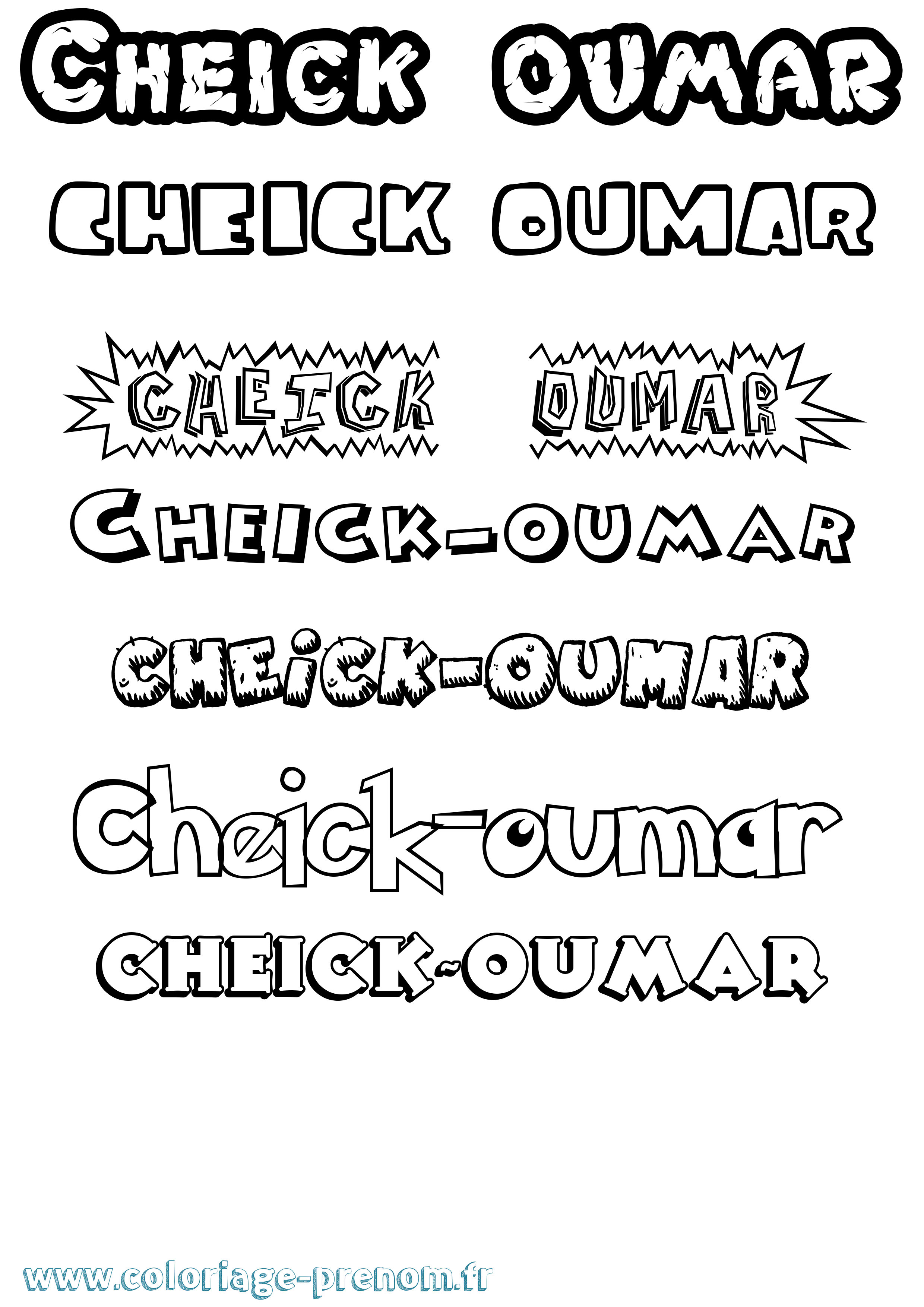 Coloriage Cheick-Oumar Coloriage prénom Cheick-Oumar