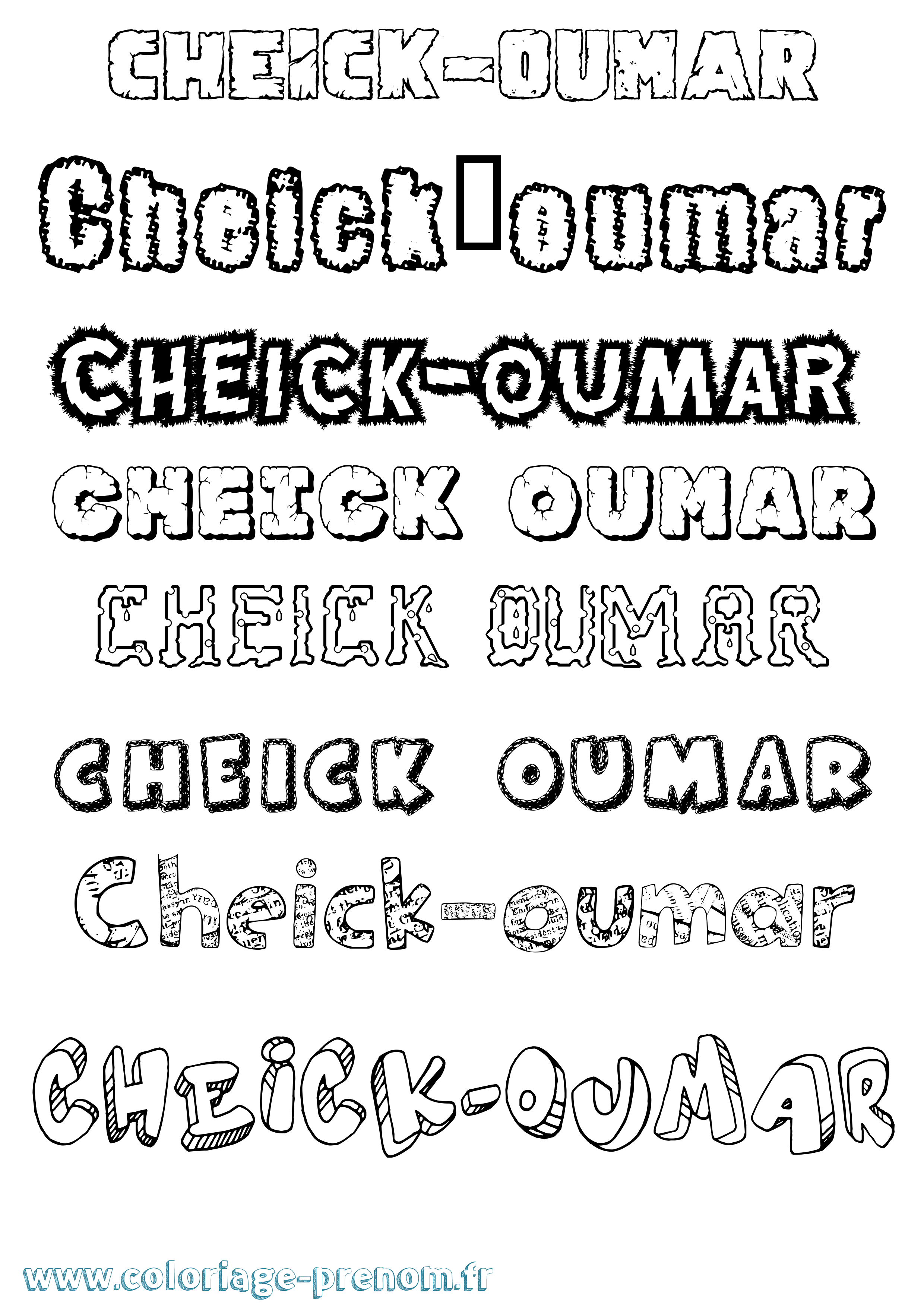 Coloriage Cheick-Oumar Coloriage prénom Cheick-Oumar