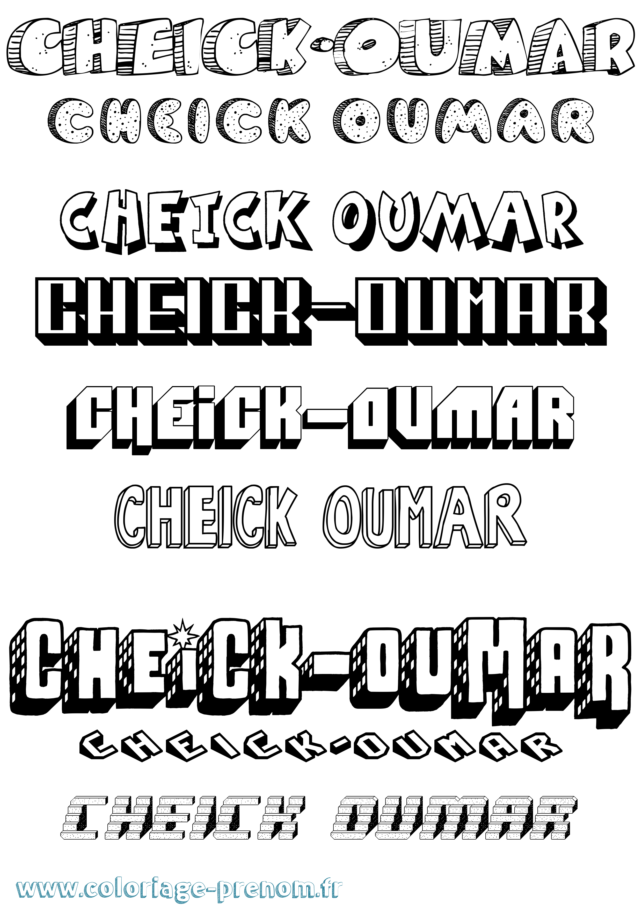 Coloriage Cheick-Oumar Coloriage prénom Cheick-Oumar