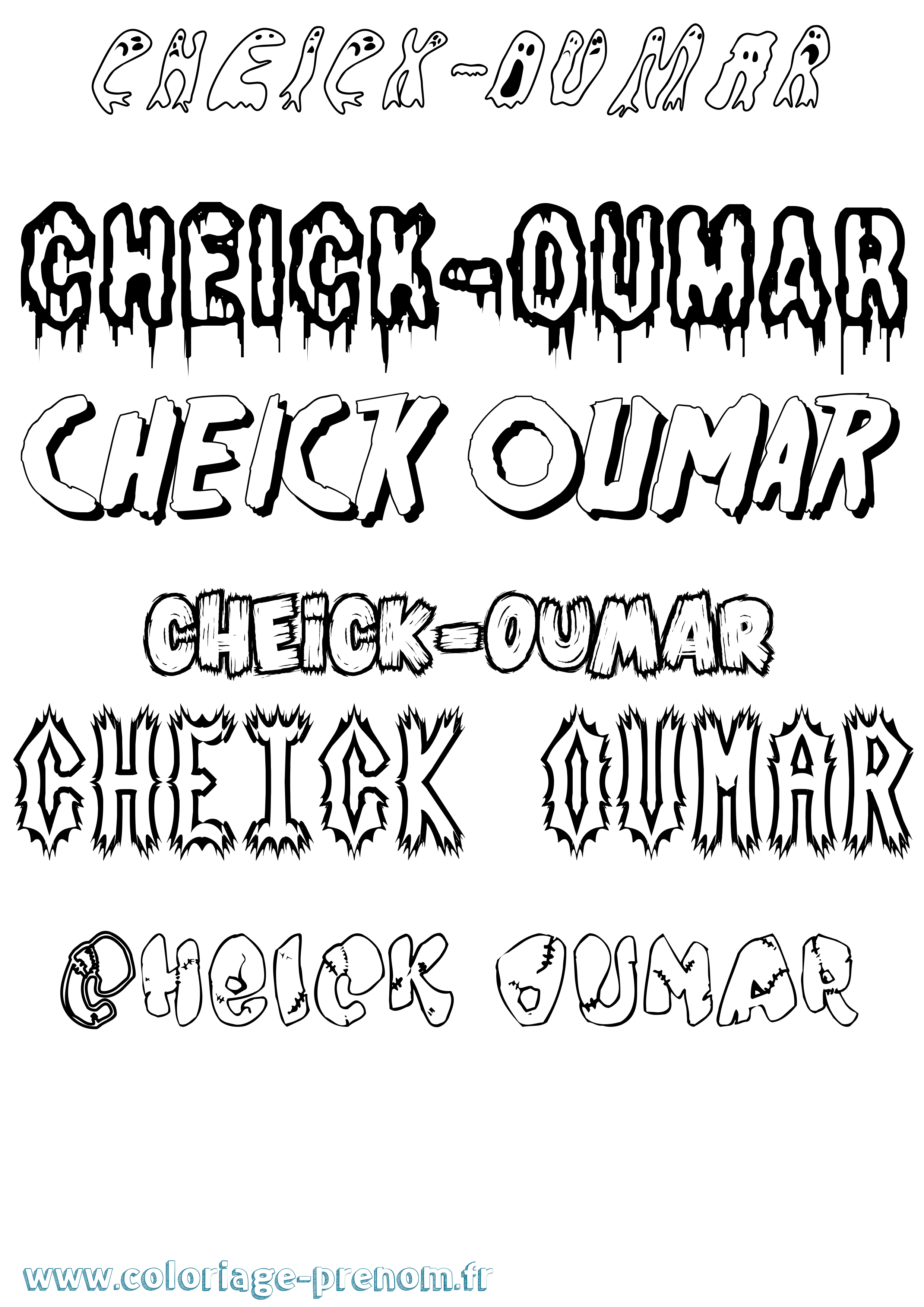 Coloriage Cheick-Oumar Coloriage prénom Cheick-Oumar