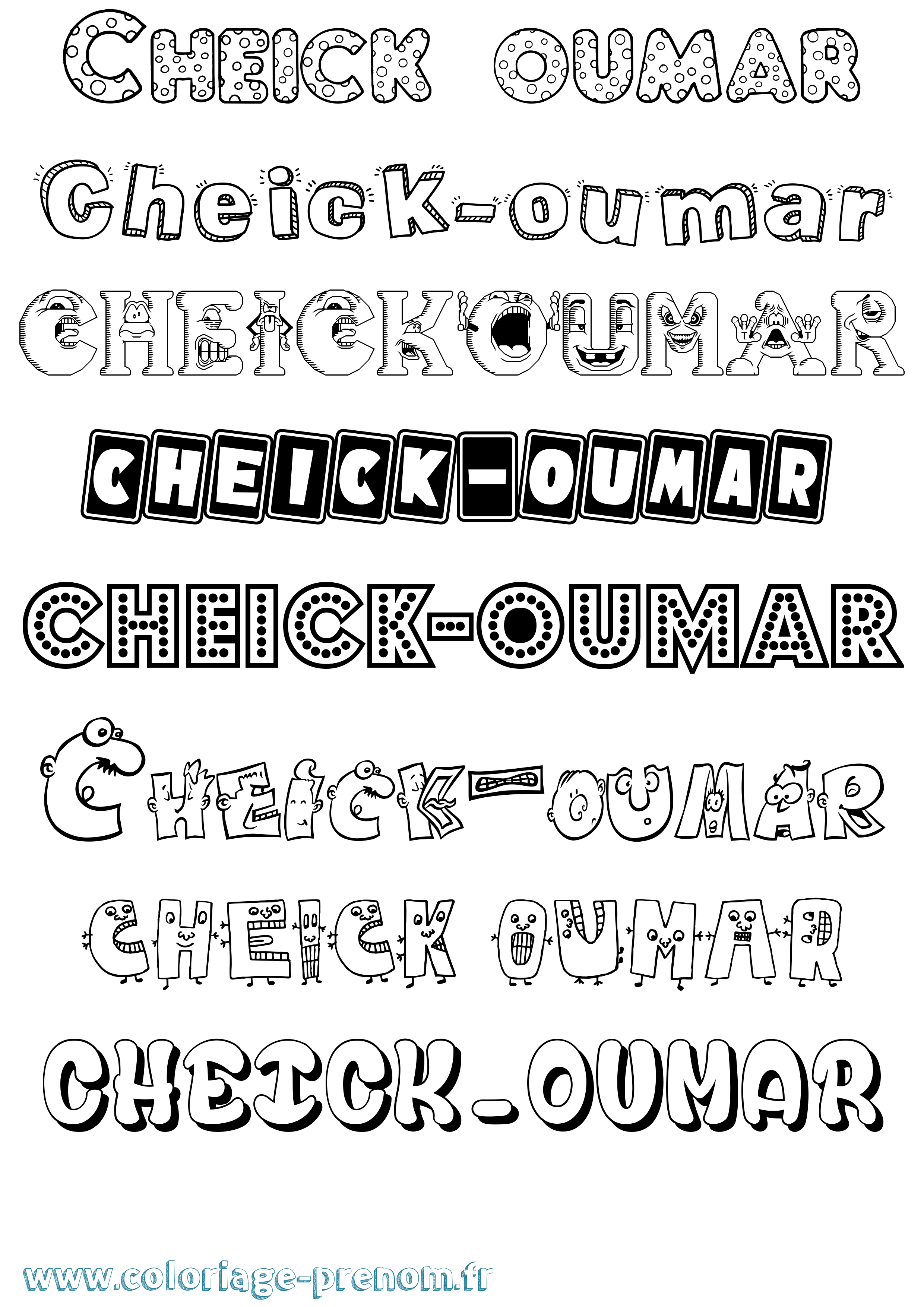 Coloriage Cheick-Oumar Coloriage prénom Cheick-Oumar