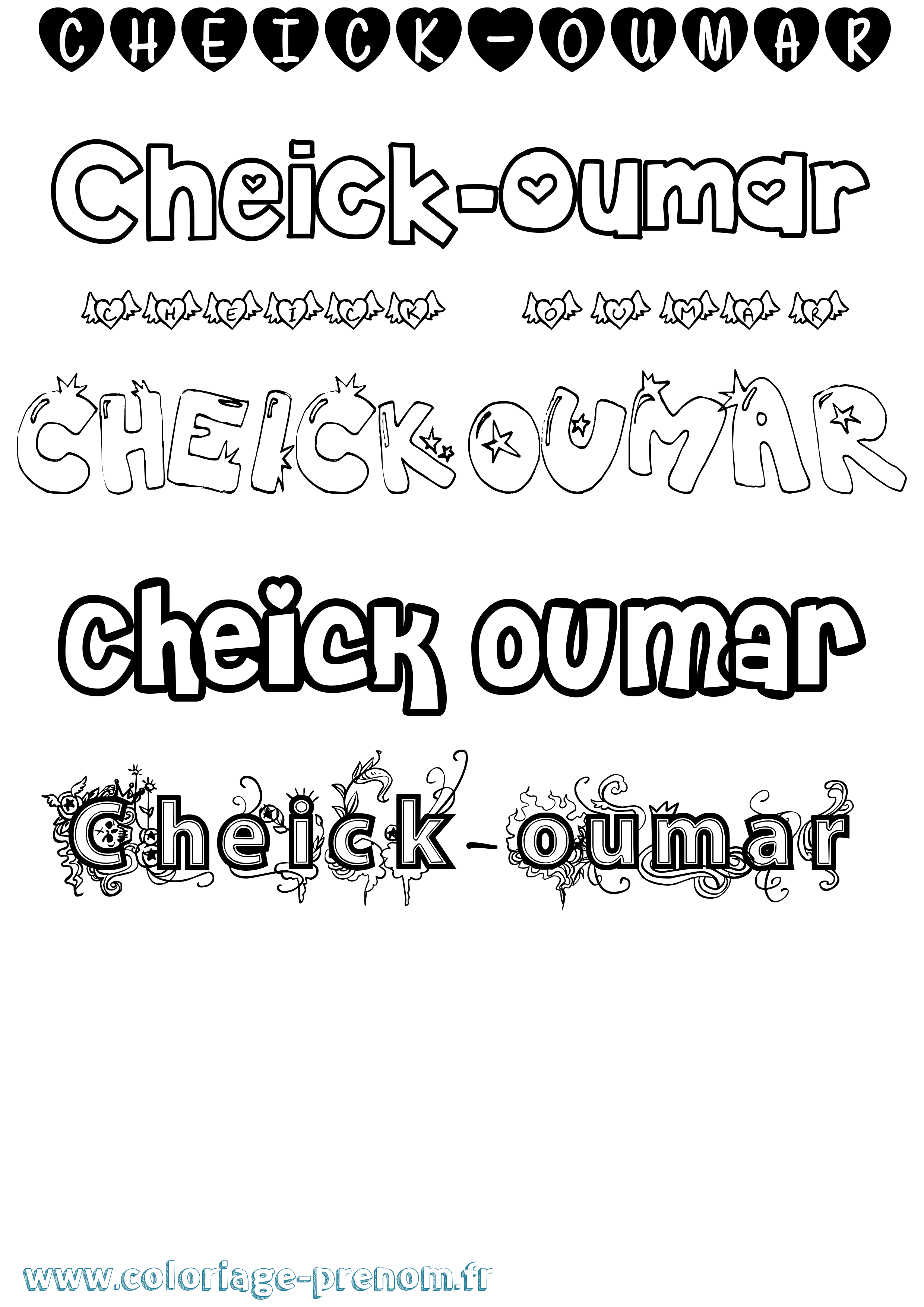 Coloriage Cheick-Oumar Coloriage prénom Cheick-Oumar