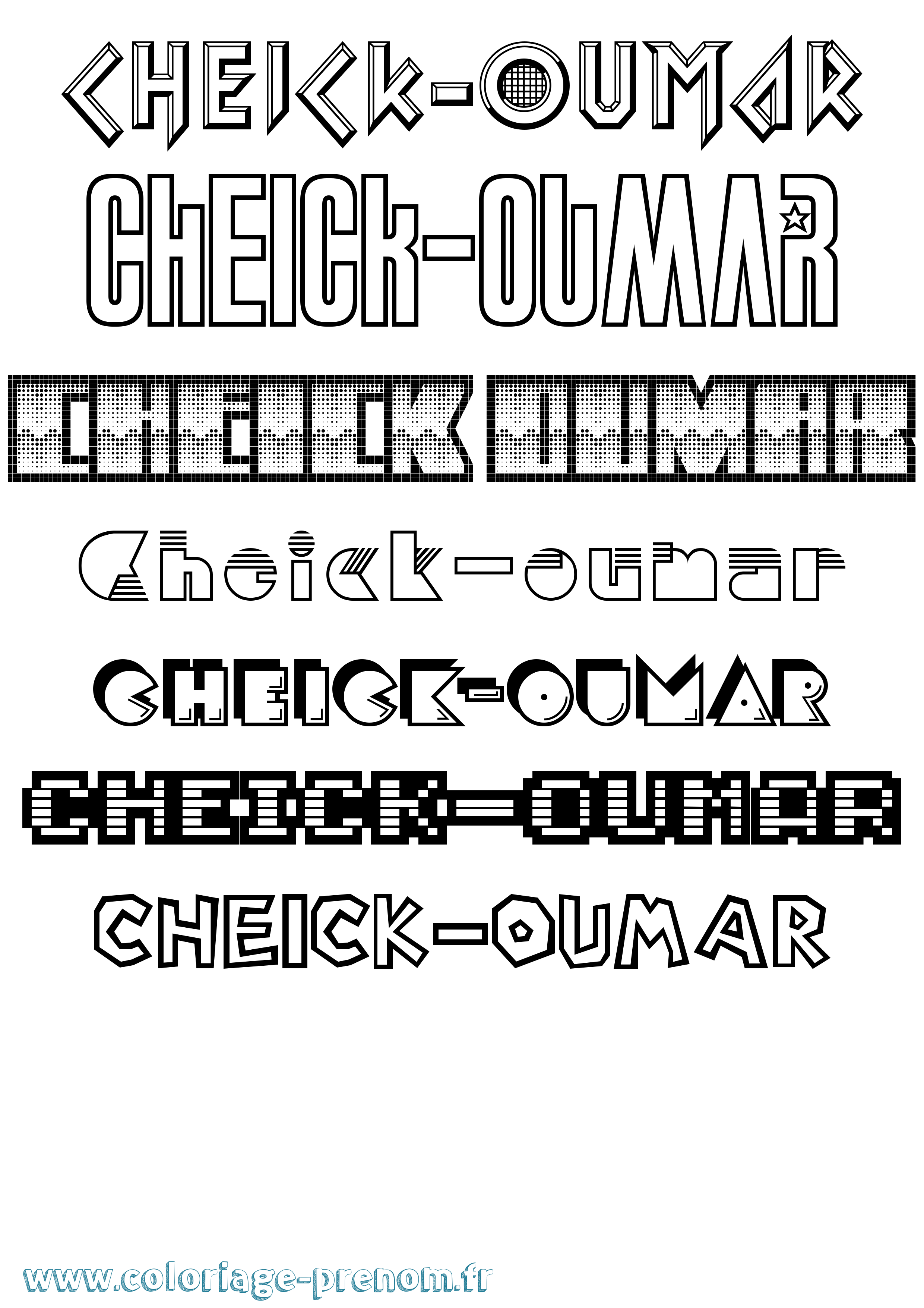 Coloriage Cheick-Oumar Coloriage prénom Cheick-Oumar